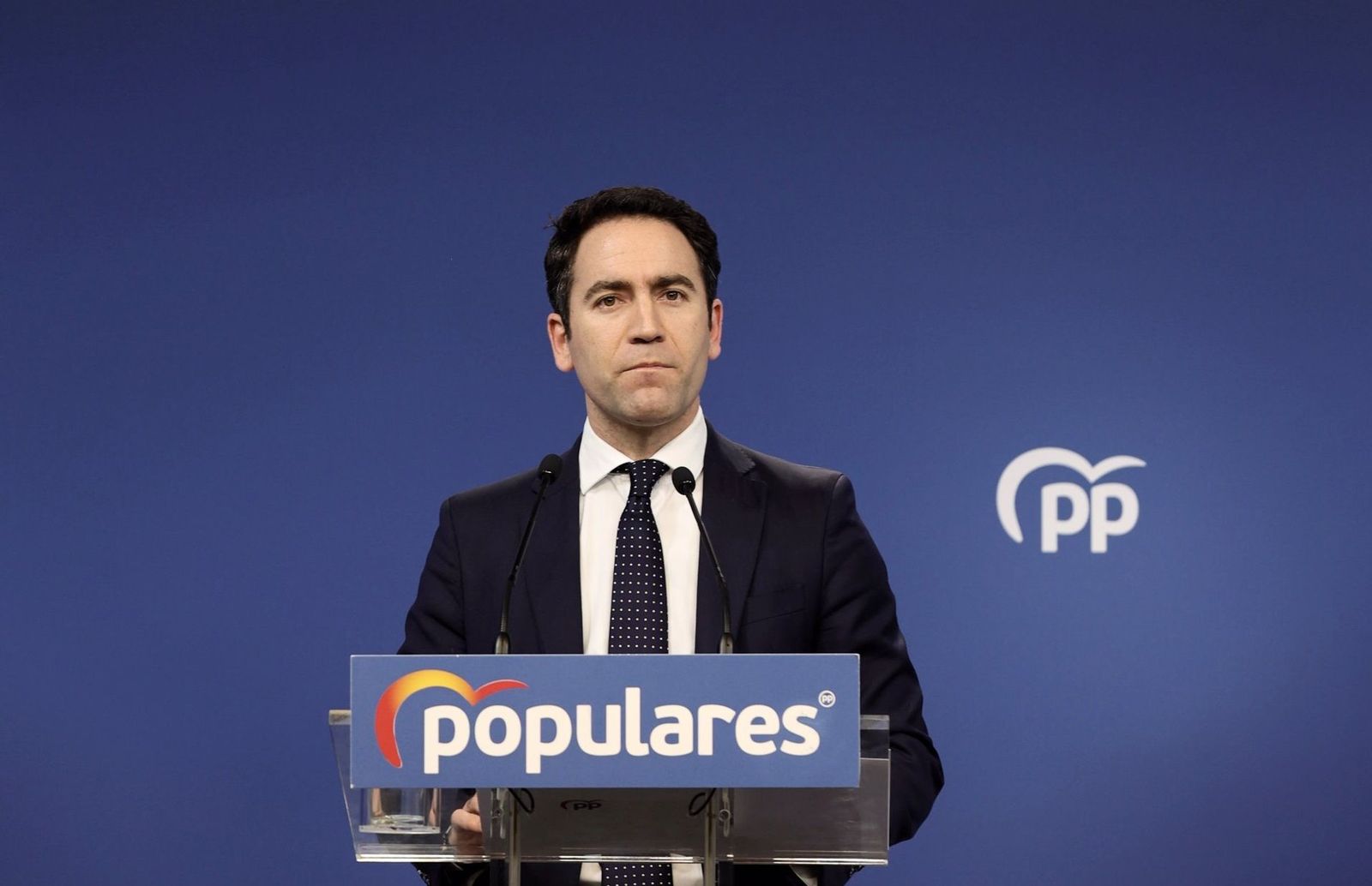El ex secretario general del Partido Popular, Teodoro García Egea, en una rueda de prensa en la sede nacional del PP, a 17 de febrero de 2022, en Madrid (España).  | Eduardo Parra - Europa Press