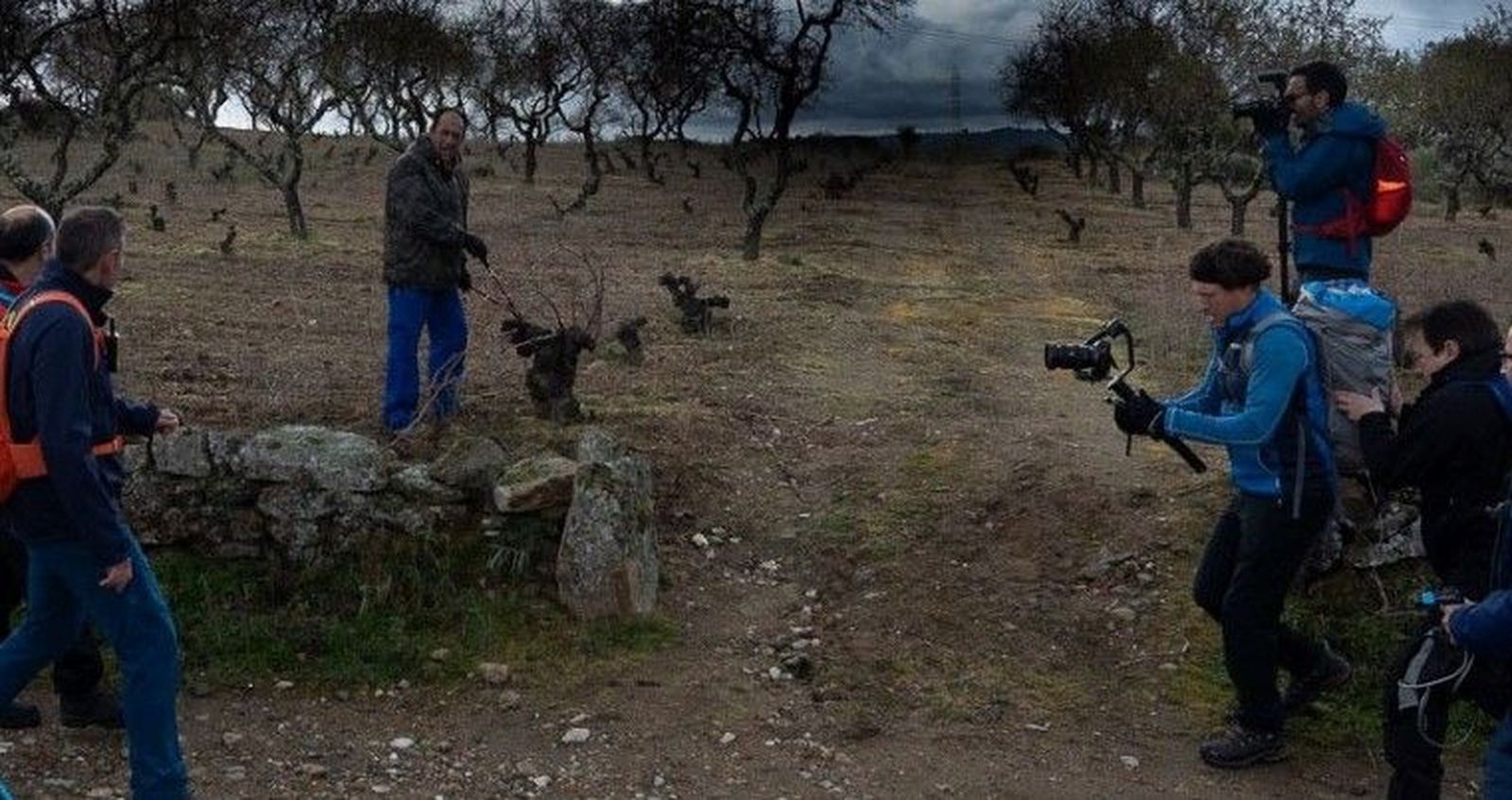 Un instante de las grabaciones en la localidad