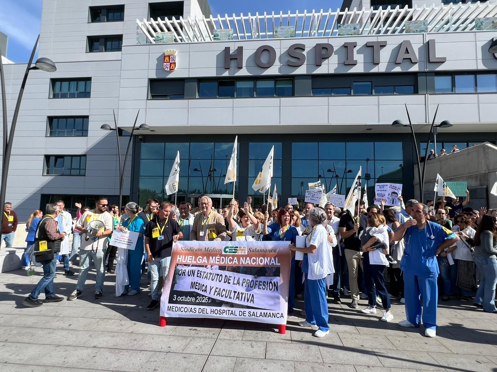 Huelga de médicos contra el borrador de Estatuto Marco en Salamanca 3 de octubre