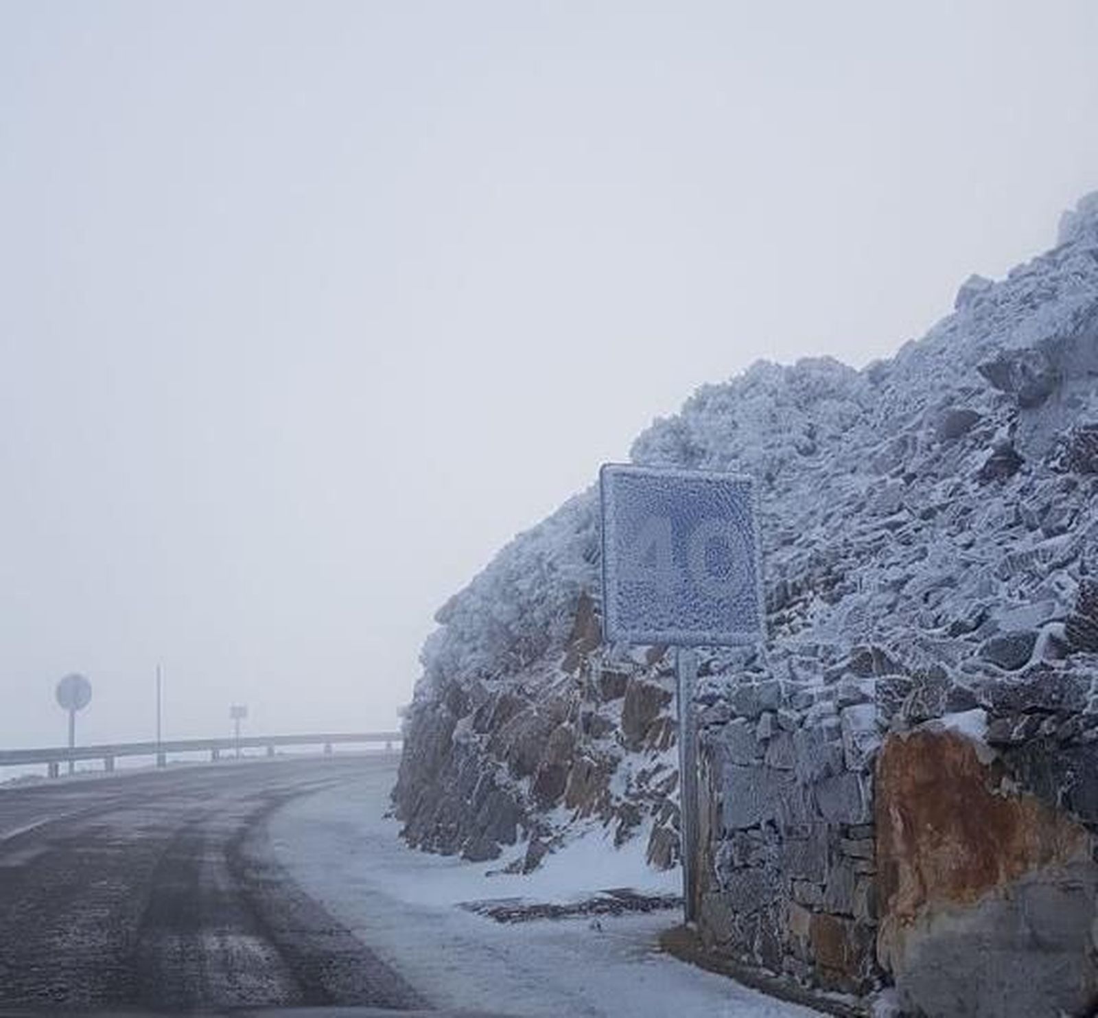 Imagen de archivo de una nevada en la Peña de Francia