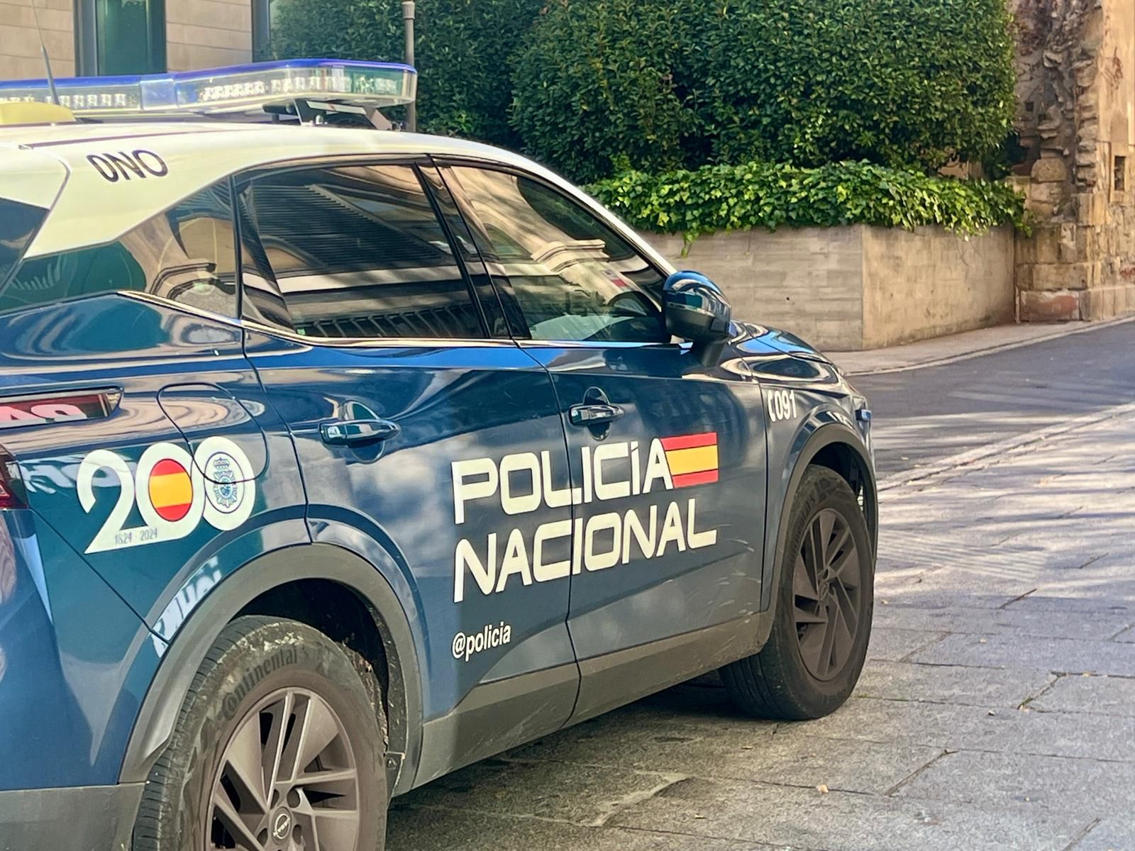 Policía Nacional en la puerta del Juzgado de Guardia