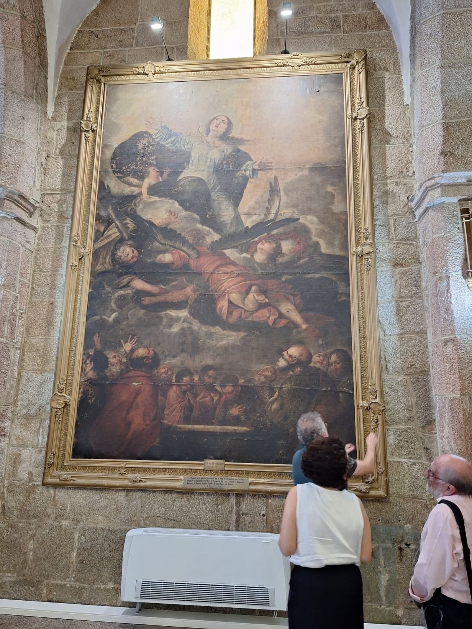 Cuadro "La Ascensión de la Virgen" de Juan Martín Cabezalero en la iglesia de Vitigudino