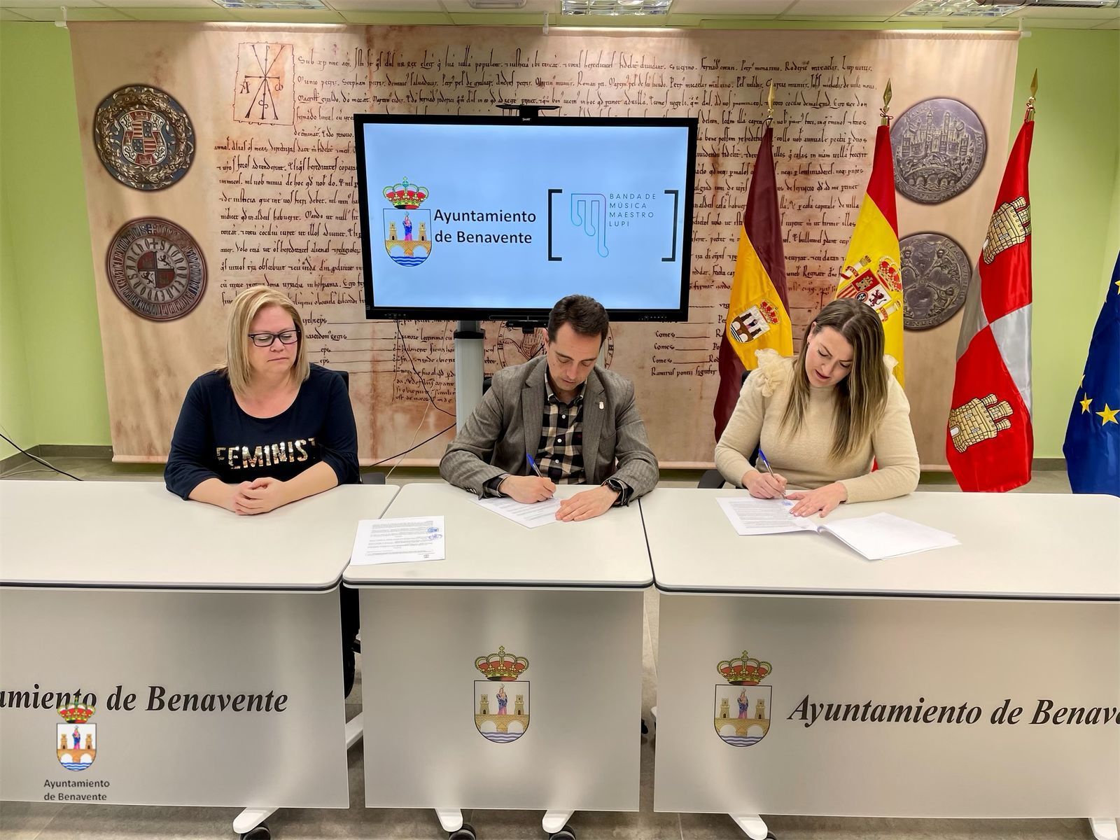 La Banda de Música 'Maestro Lupi' y el Ayuntamiento de Benavente renuevan su compromiso de colaboración