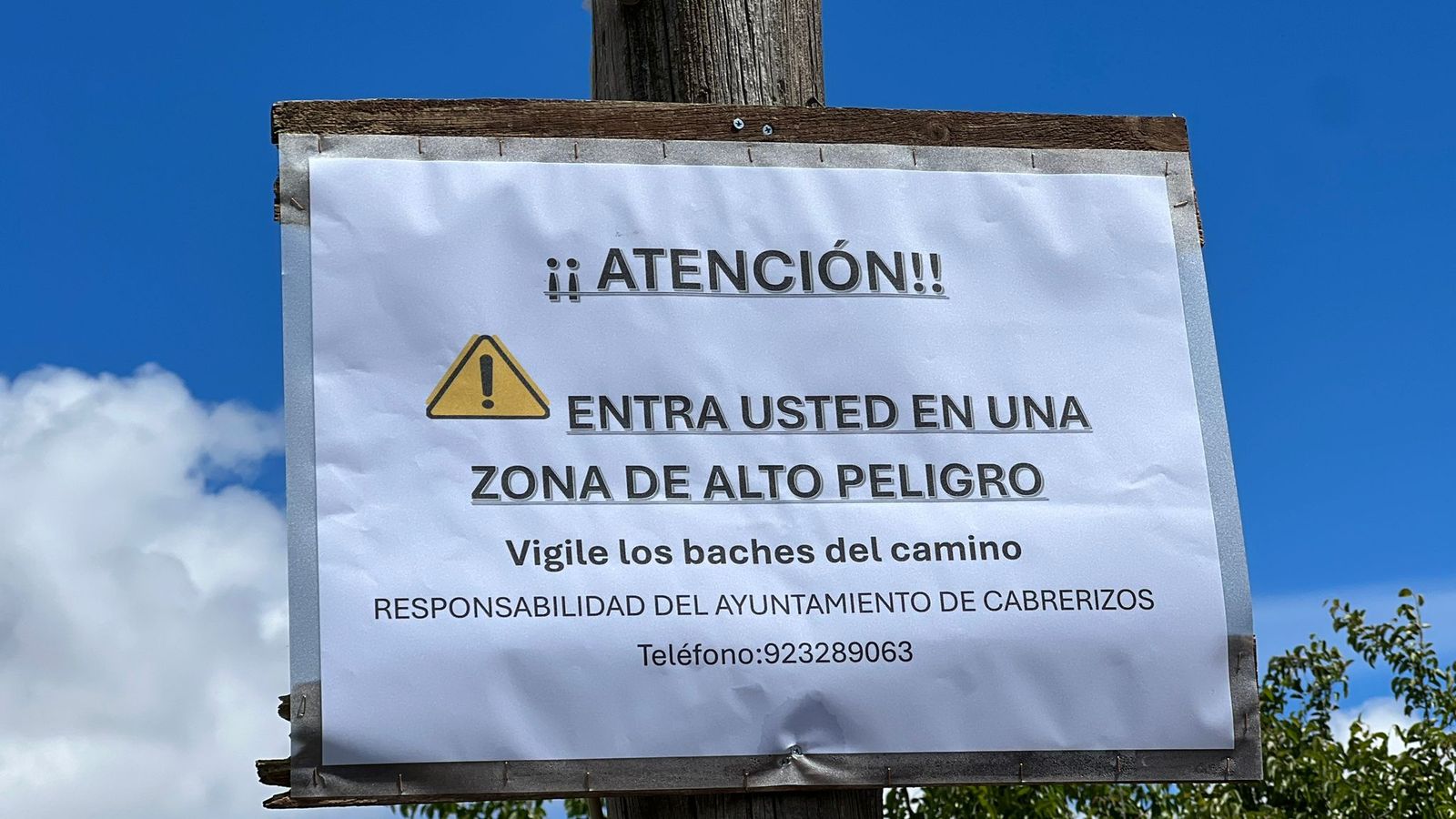 Camino en  la Aldehuela baches (2)