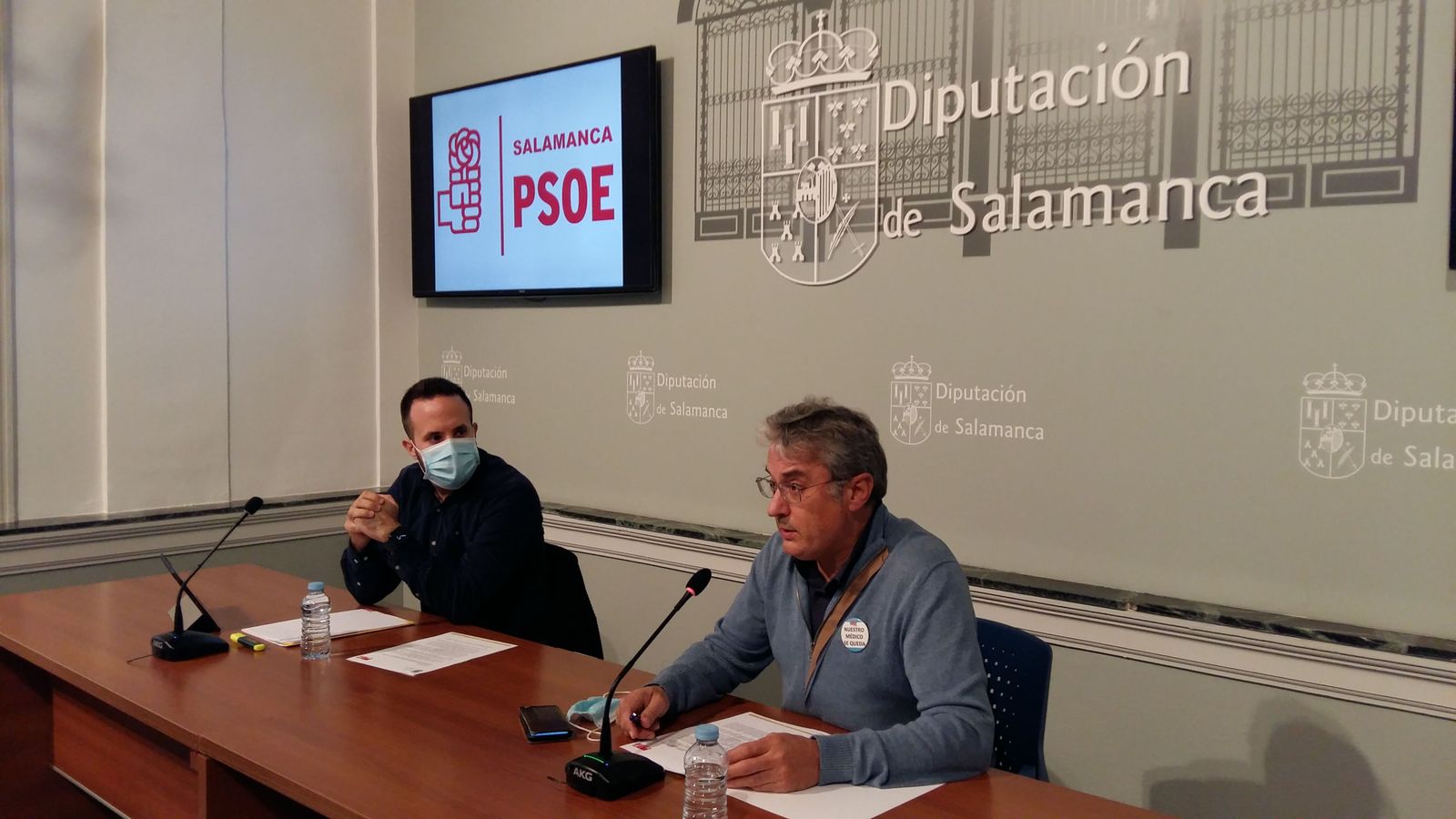 Fernando Rubio y Carlos Fernández Chanca del Grupo Socialista en la Diputación de Salamanca
