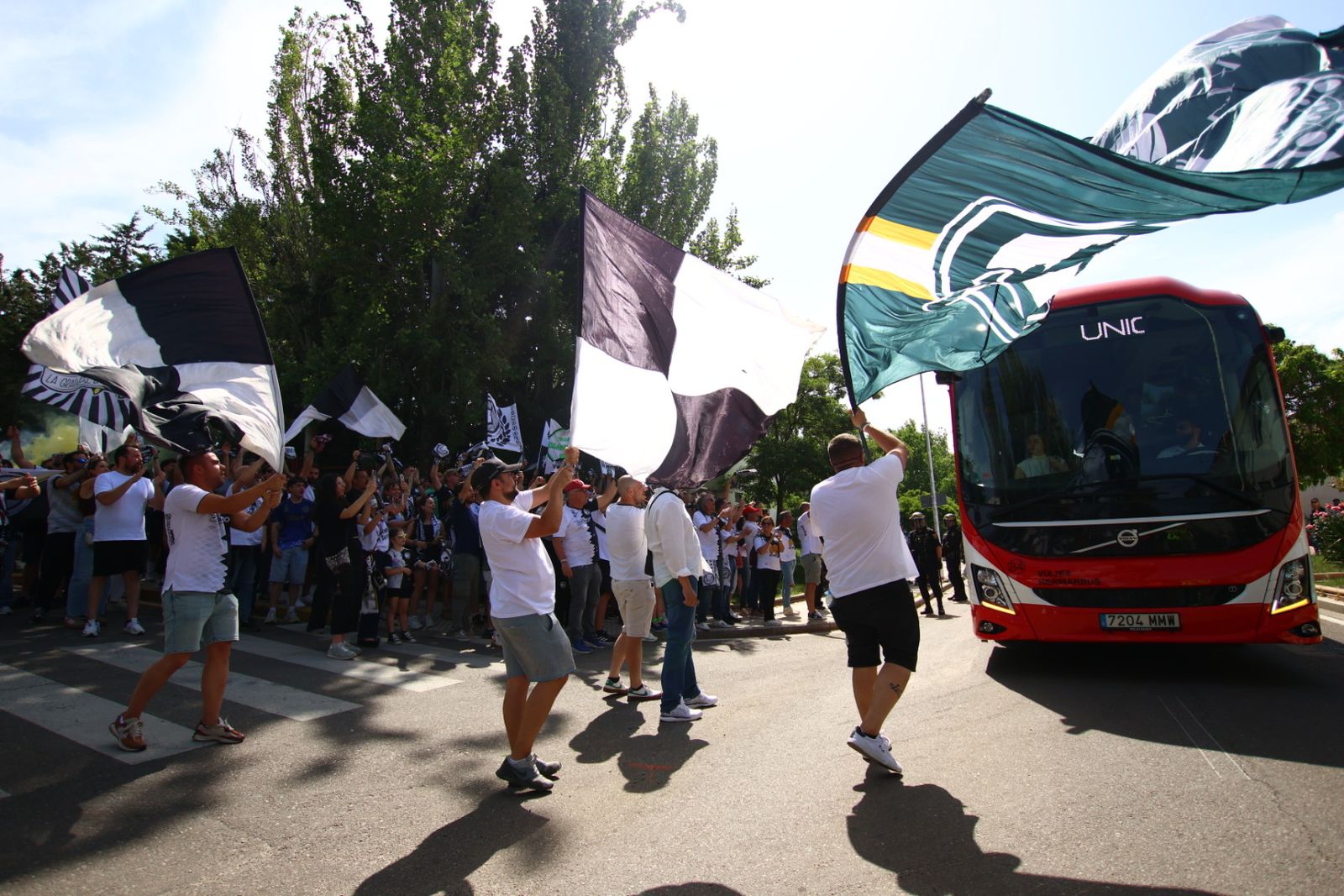 Recibimiento al Autobús de Unionistas