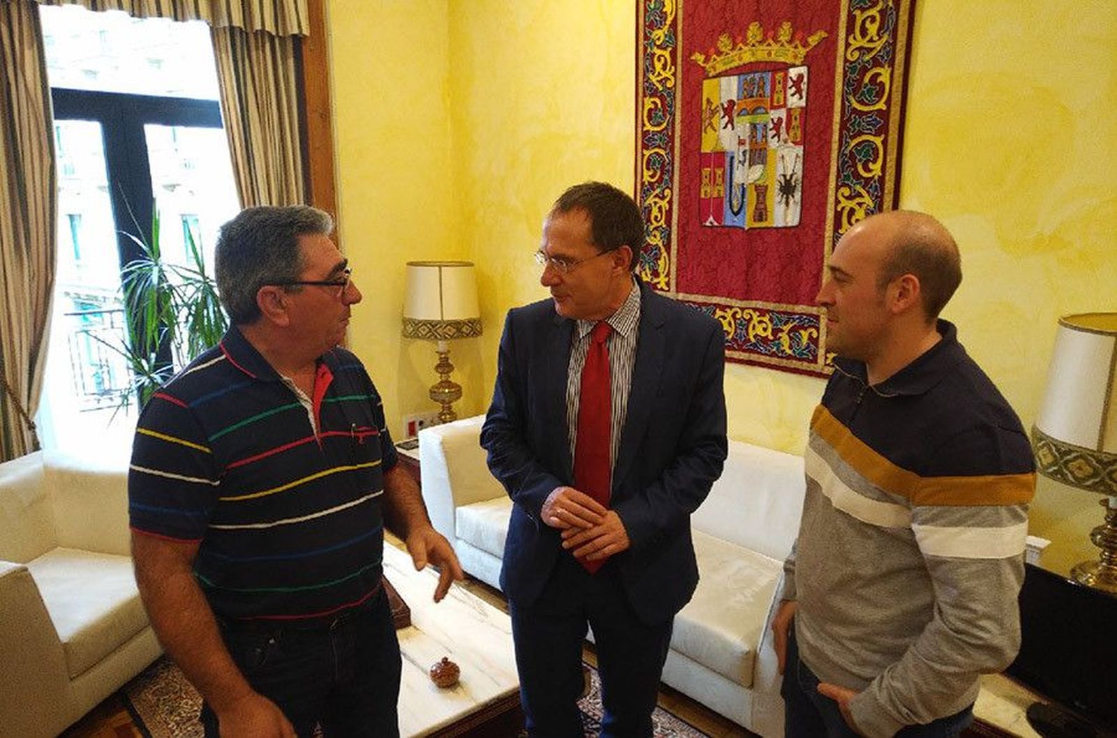 Pedro Domínguez (izda), Ángel Blanco y Roberto Prieto