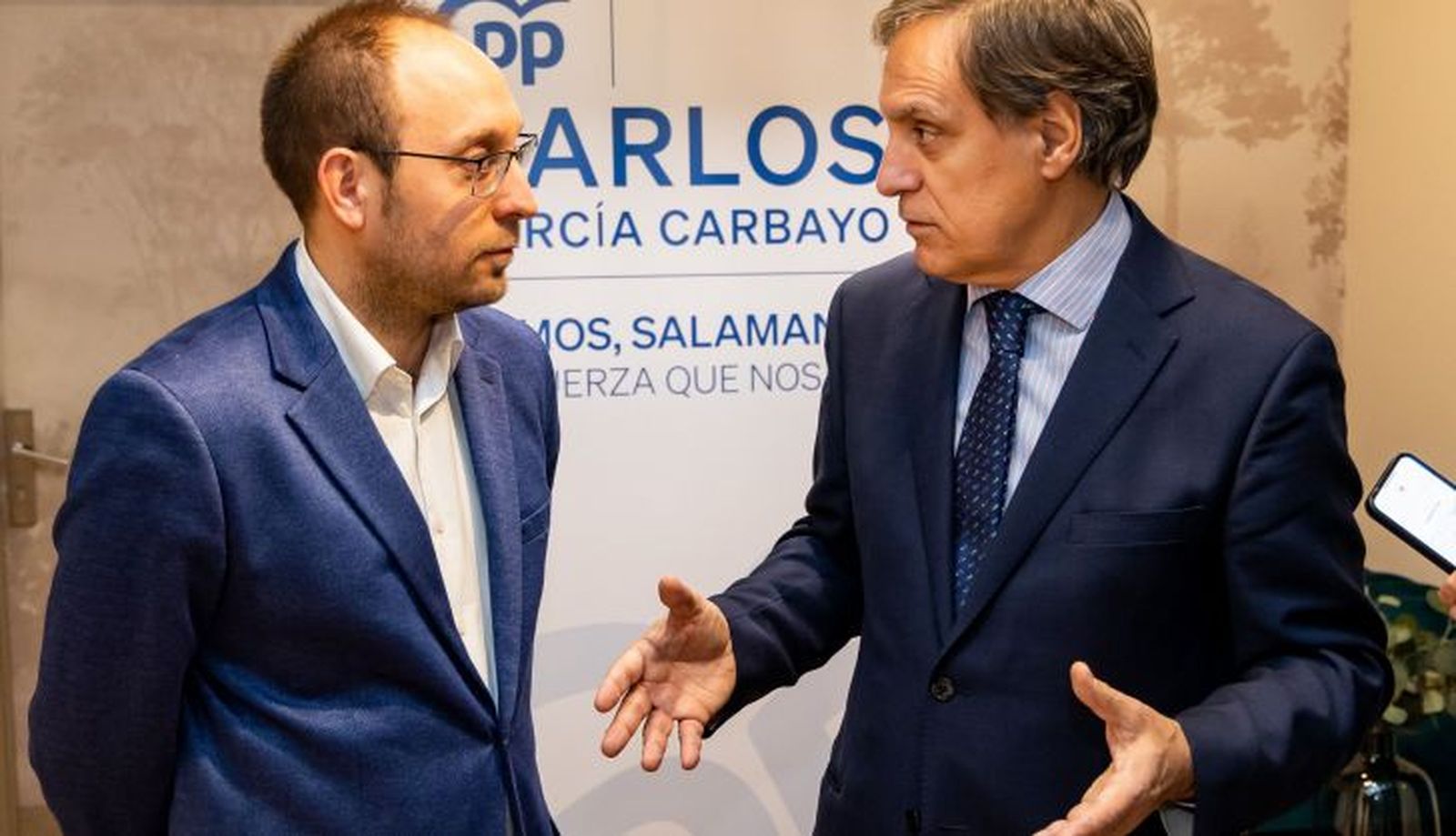 Carbayo junto a Marcos Iglesias alcalde de Ciudad Rodrigo. 
