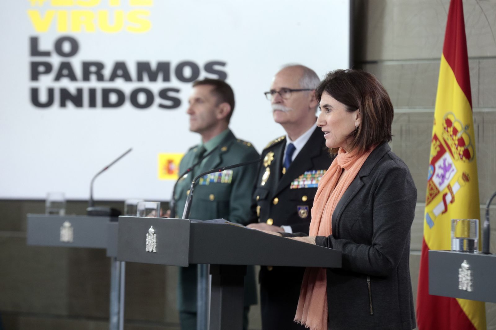 la jefa de Área del Centro de Coordinación de Alertas y Emergencias Sanitarias del Ministerio de Sanidad, María José Sierra, durante una rueda de prensa tras la reunión del Comité de Gestión T