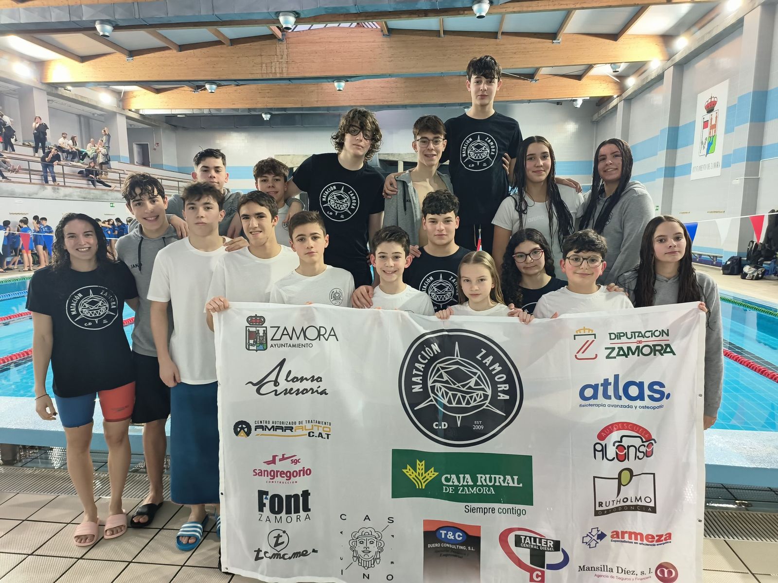 Los nadadores del CDN Zamora que han participado en las dos competiciones