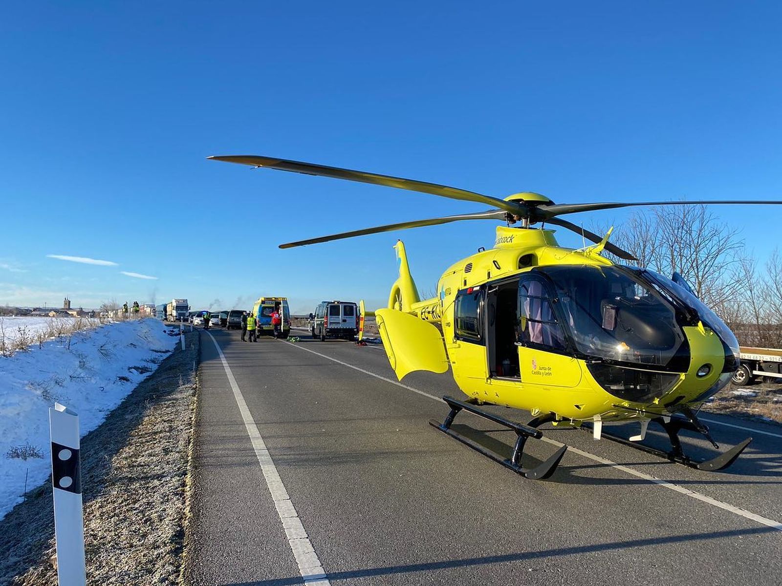 Fotografía del lugar del accidente | FOTO: Helicóptero Medicalizado