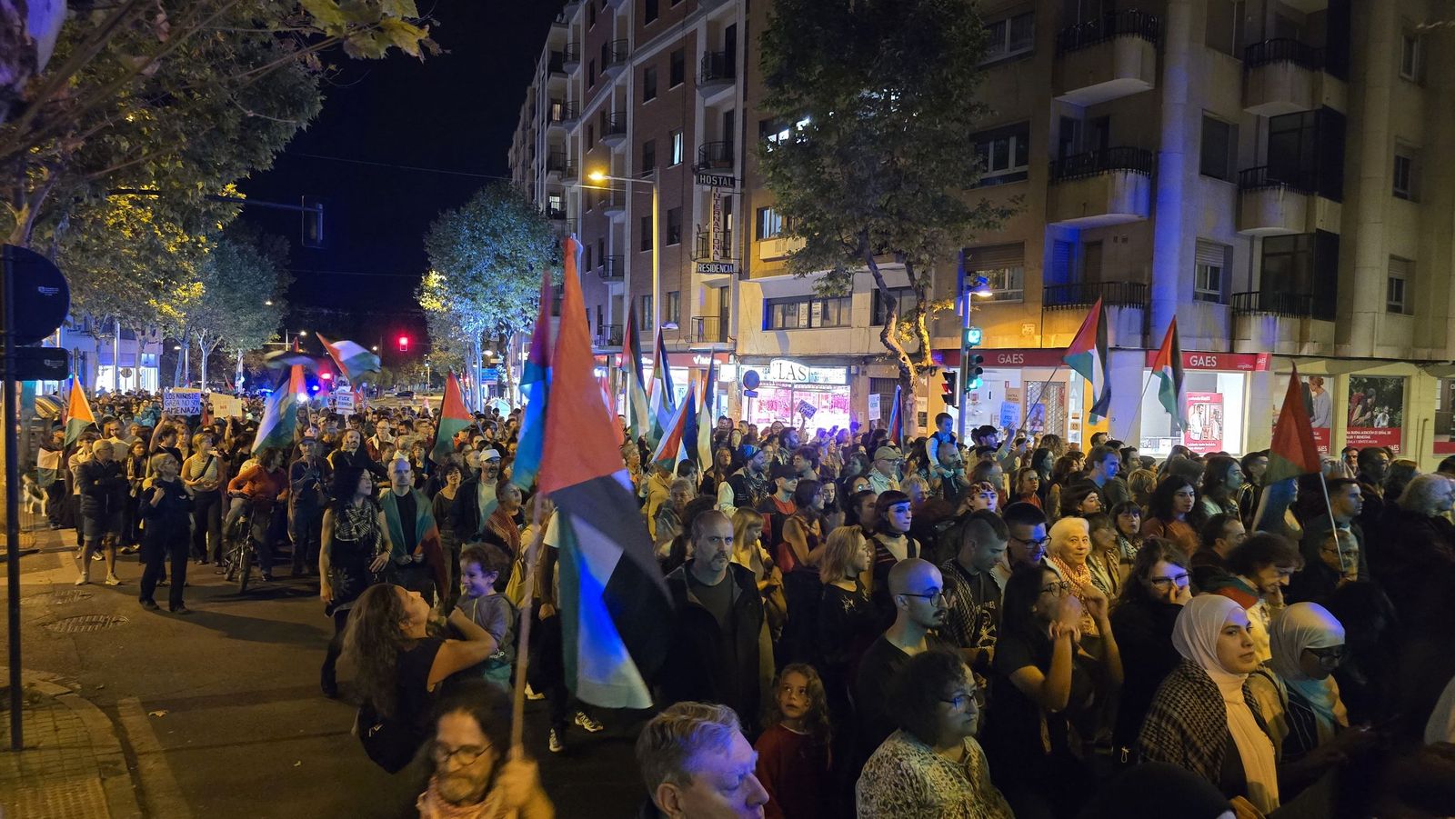 Una nueva concentración por Palestina toma las calles de Salamanca a última hora de la tarde de este 15 de octubre