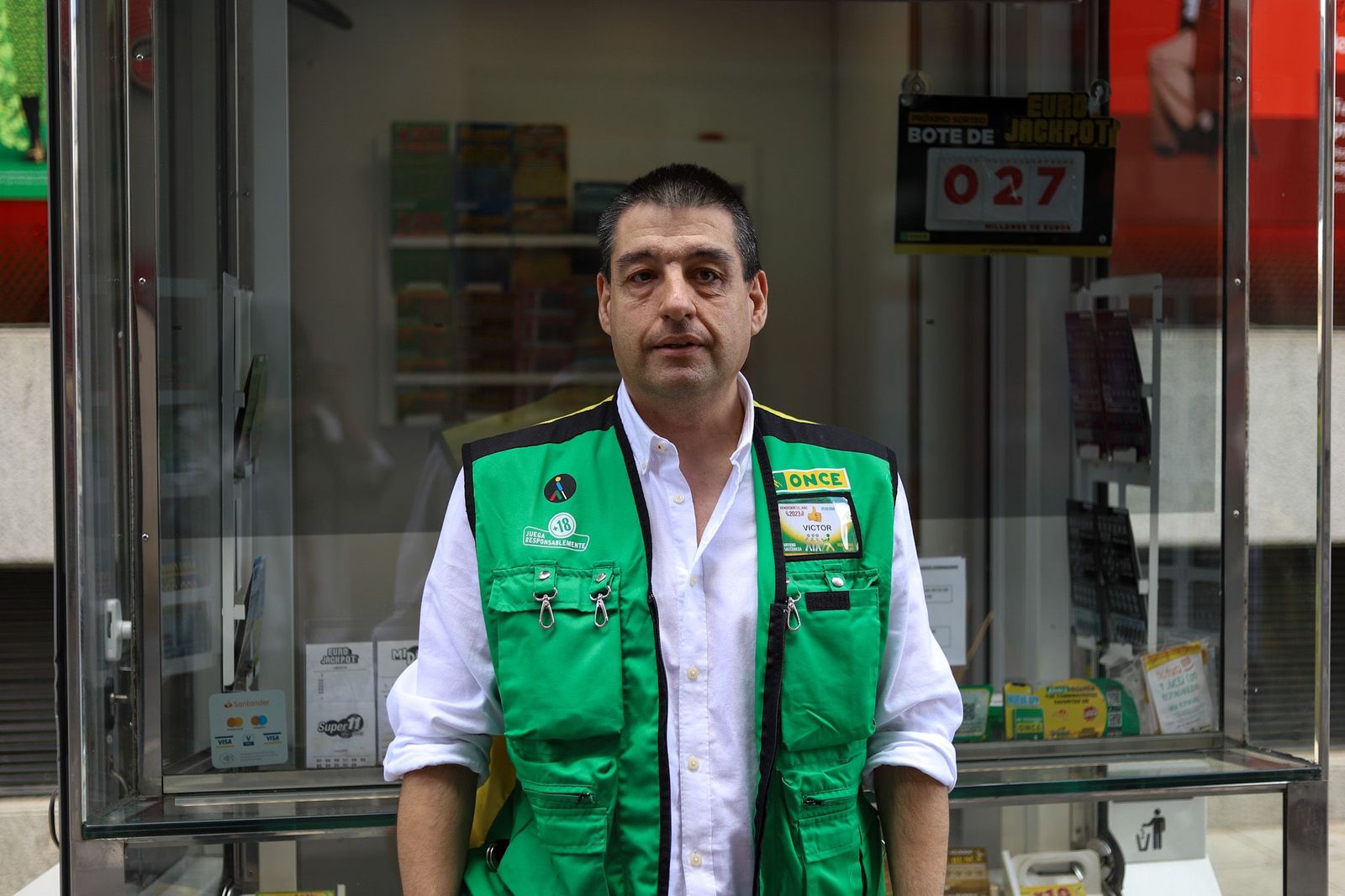 Victoriano Sutil, vendedor zamorano de la ONCE Foto: María Lorenzo