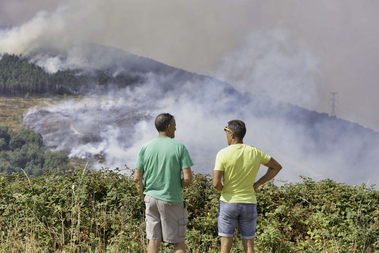 Leal / ICAL. Incendio en la frontera de Galicia y Castilla y León en la localidad zamorana de Castromil