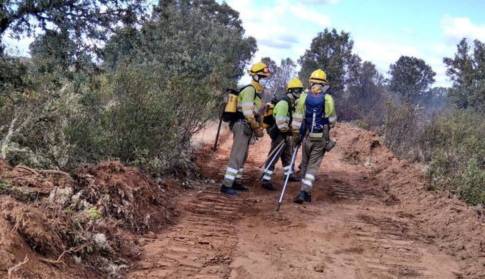 Imagen de archivo de bomberos forestales