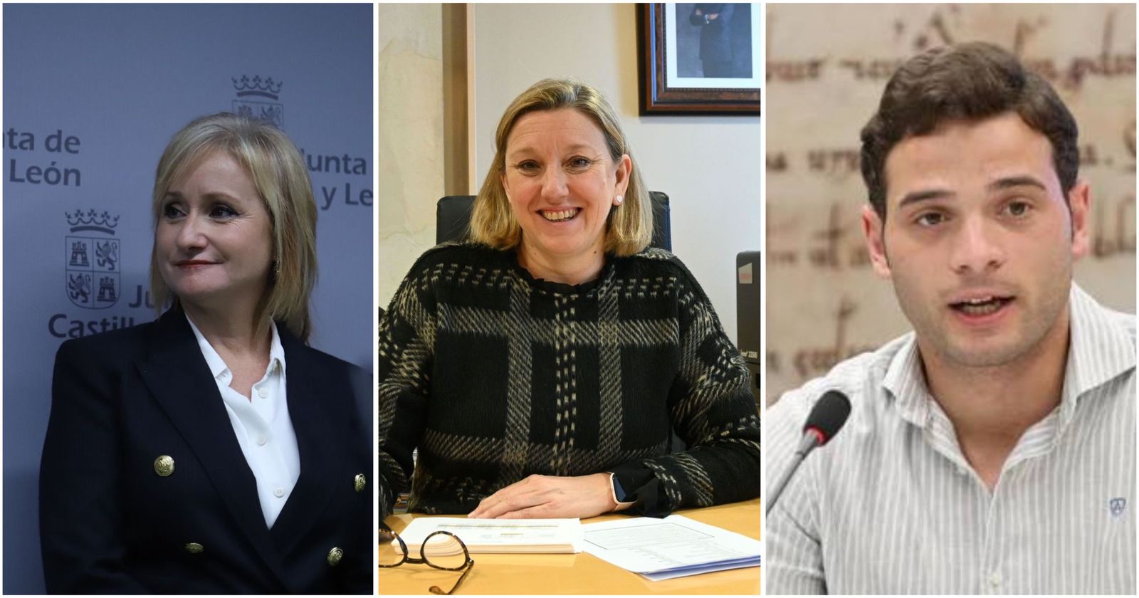 Leticia García, Isabel Blanco y Juan del Canto