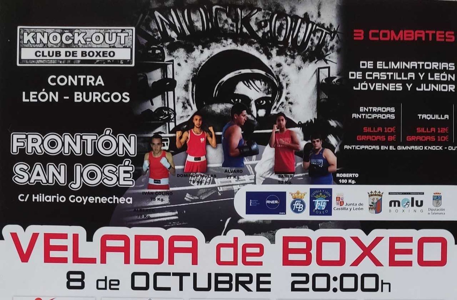Cartel de la velada de boxeo amateur