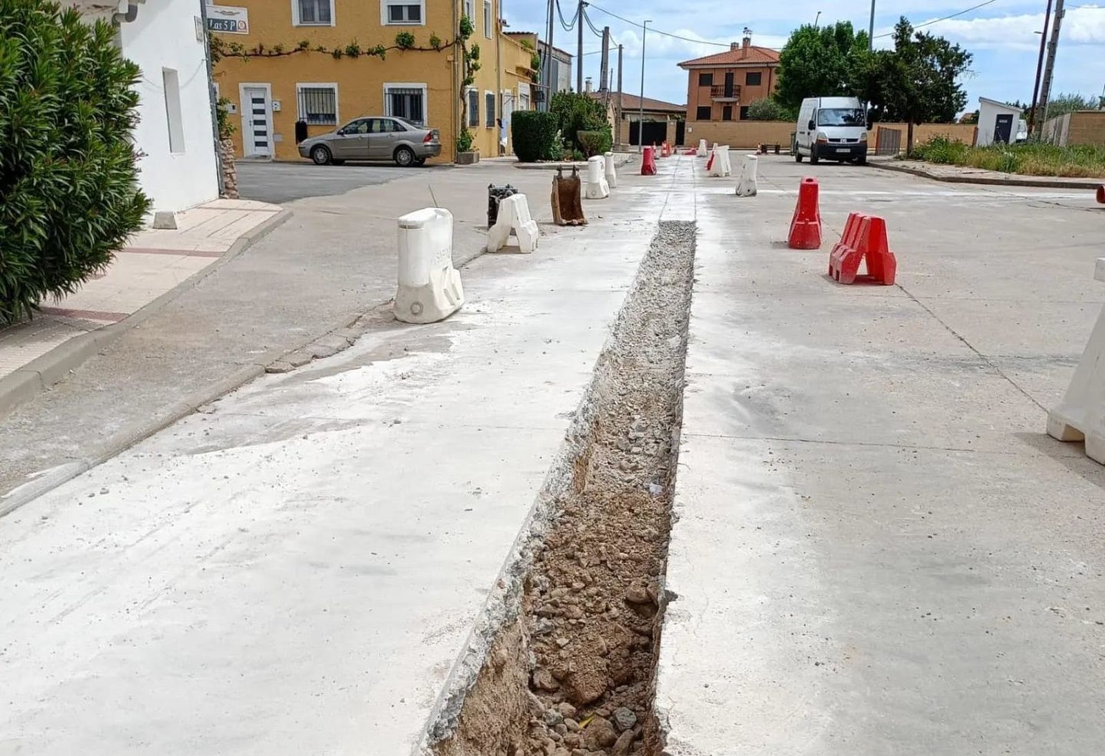 Obras correspondientes al proyecto de red separativa en Pelabravo