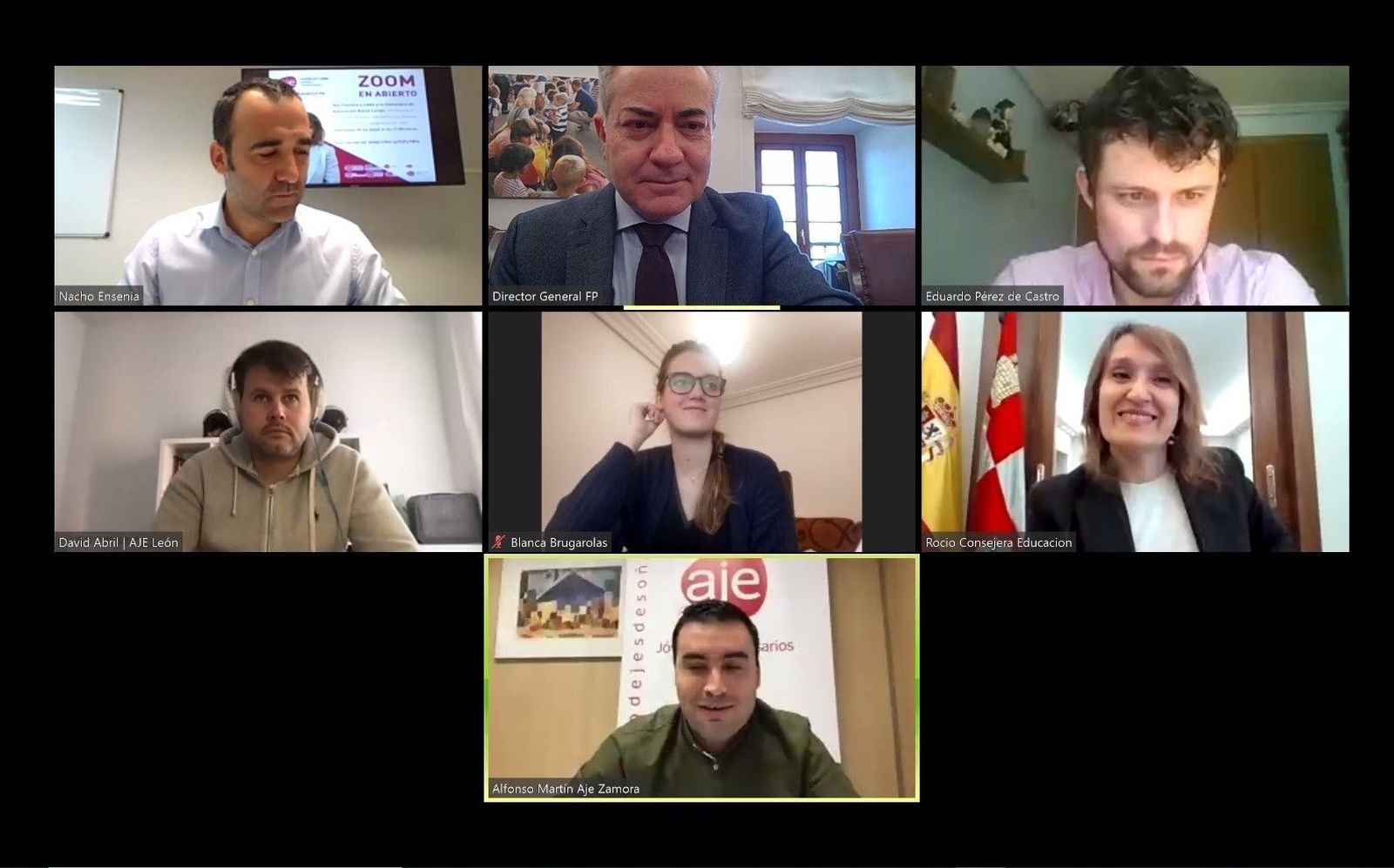 Videoconferencia con una asociación de jóvenes empresarios