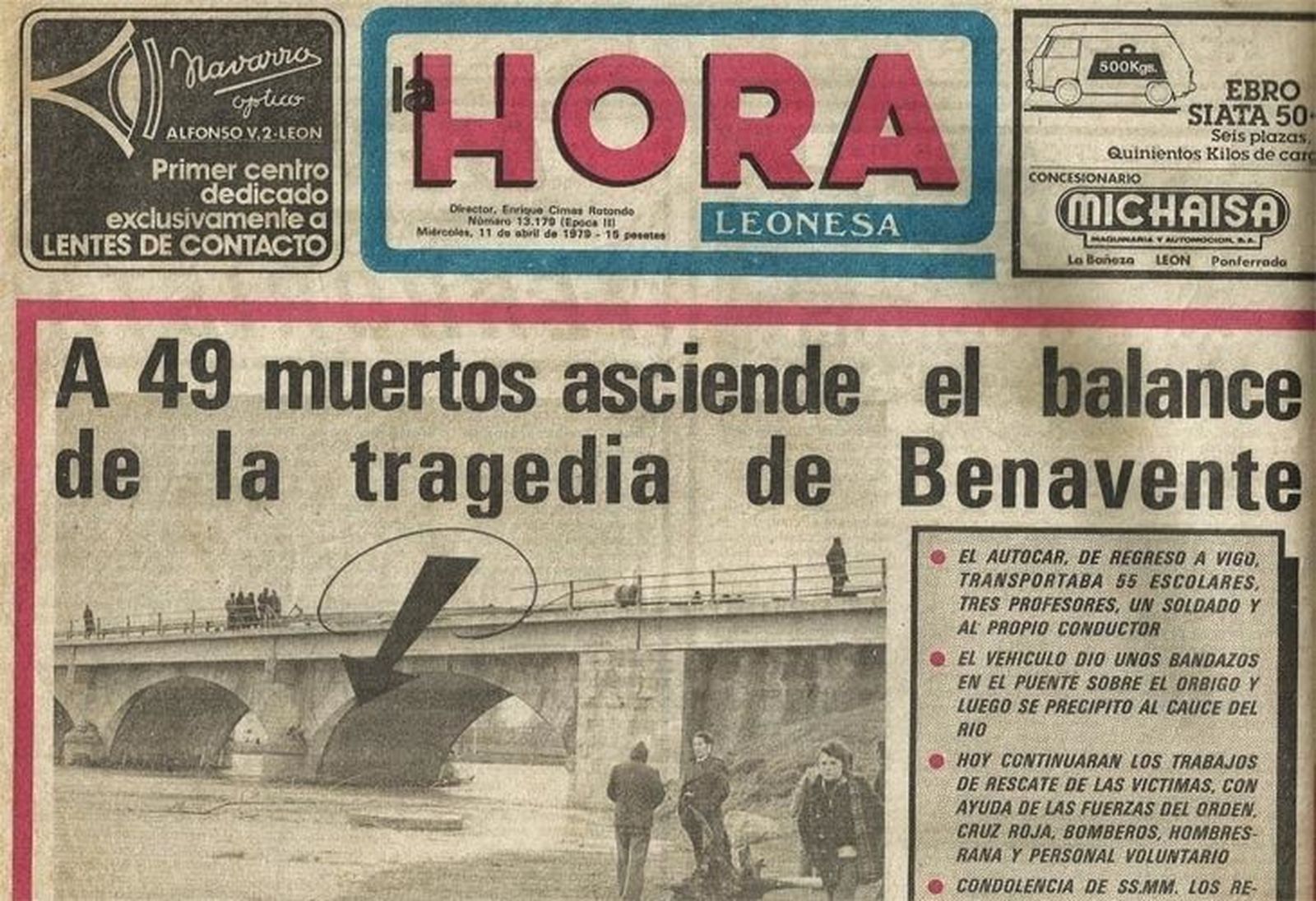El domingo se cumplían 37 años de la tragedia del río Órbigo