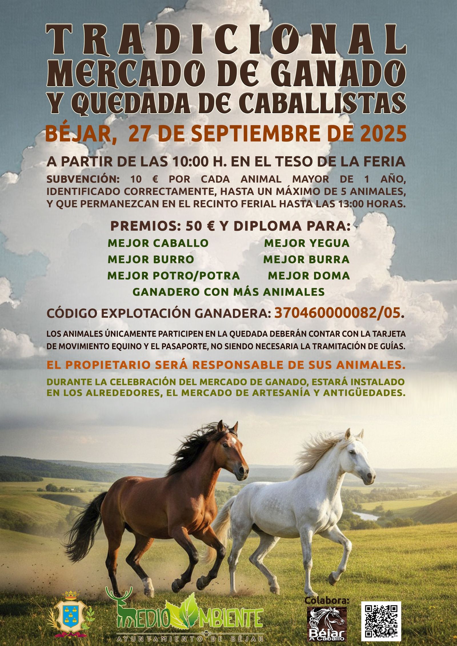 Cartel mercado de ganado