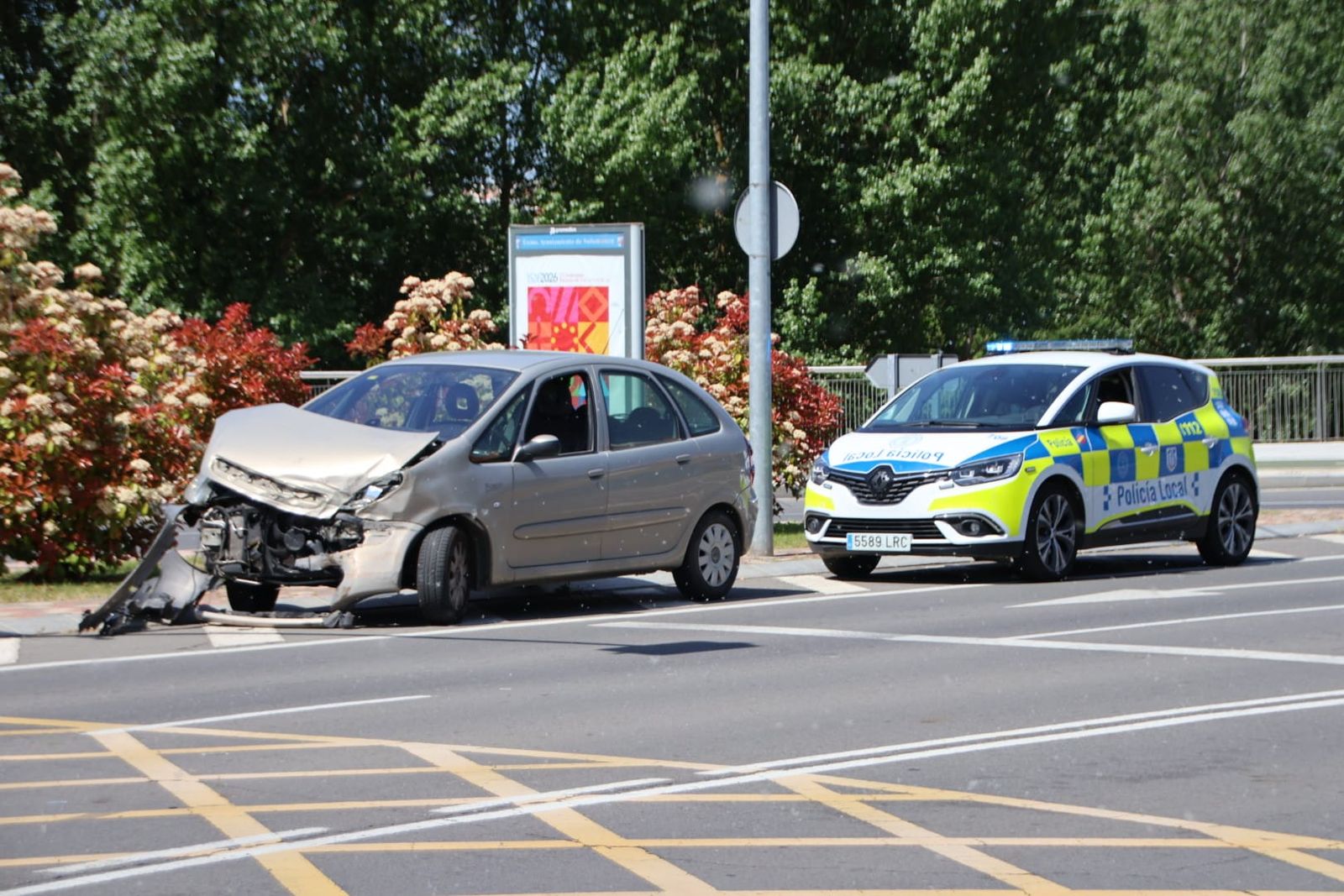 Accidente en el paseo de la Transición
