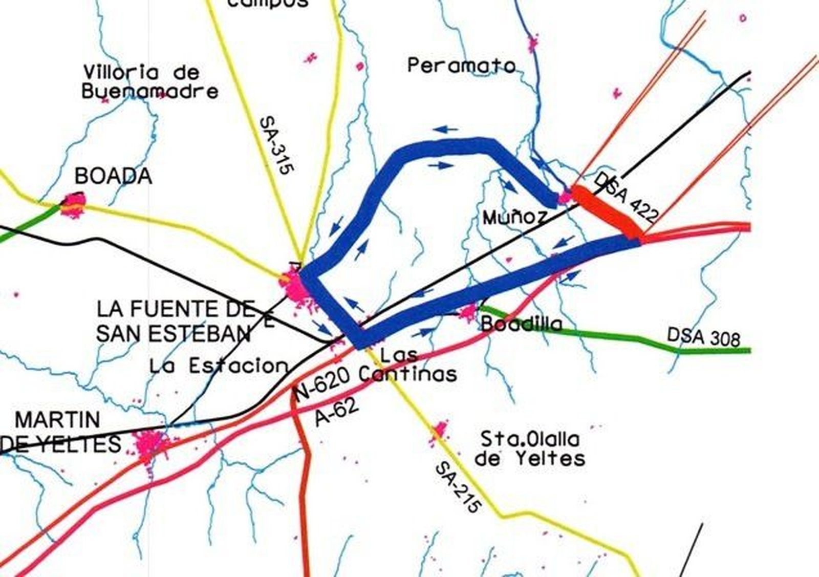 Las obras obligan a cortar el tramo desde la N-620 a Muñoz hasta el 6 de agosto