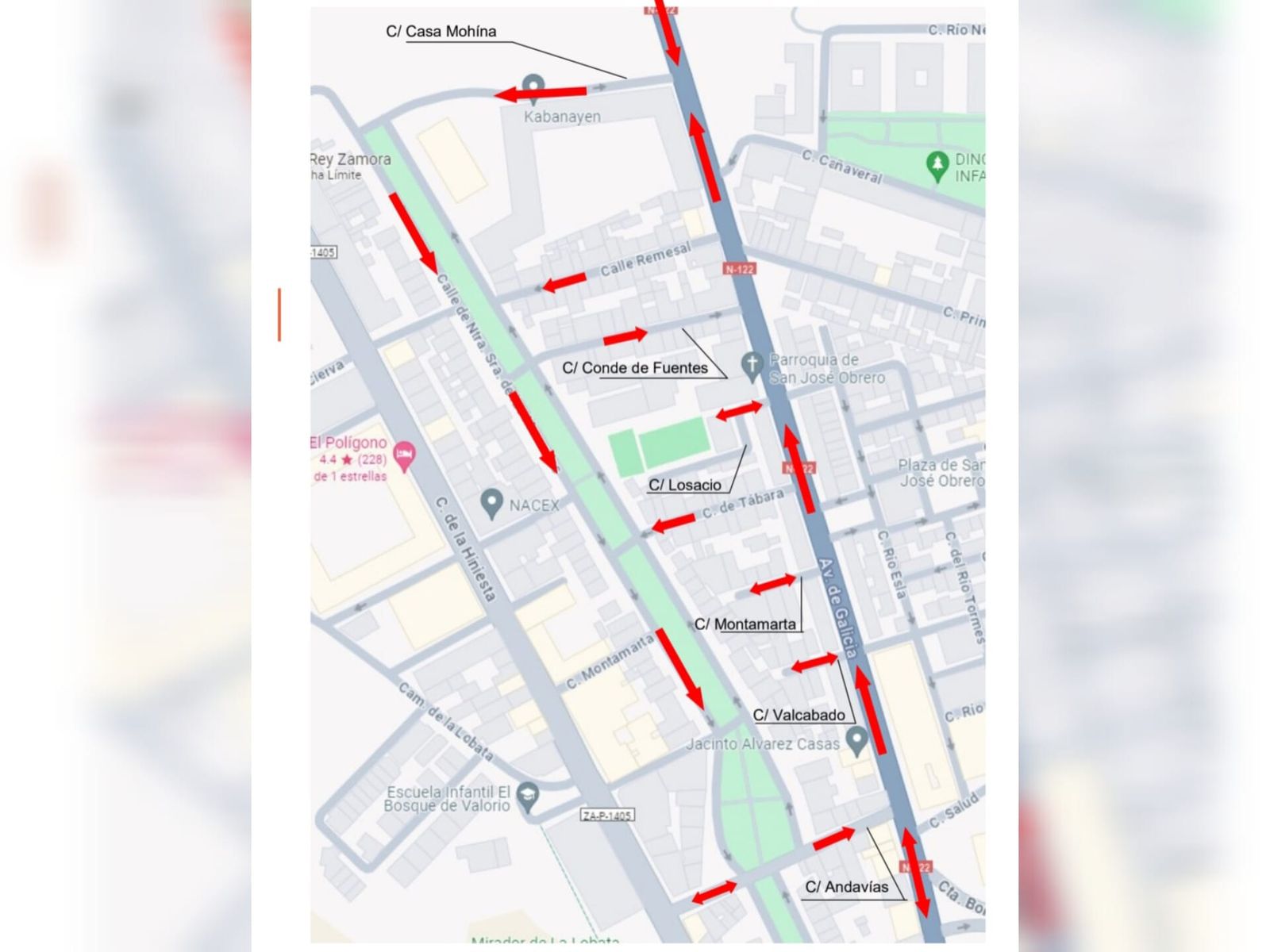 Humanización de la N-122 en Zamora y reconfiguración del tráfico: estos son los cambios, en vigor a partir del lunes