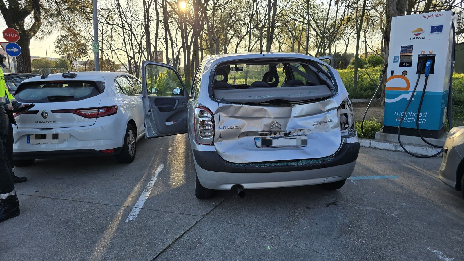 Una herida tras una colisión por alcance en la rotonda de Buenos Aires