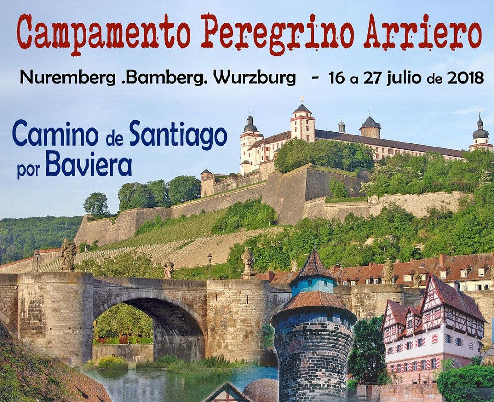 Cartel campamento arriero alemania 2018