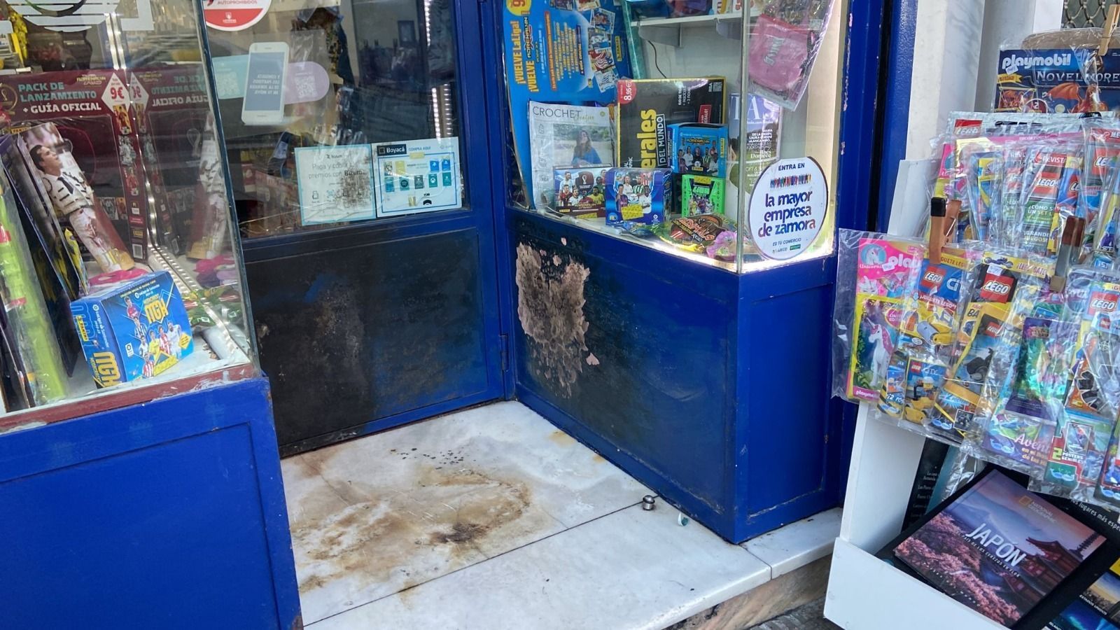 Estado en el que ha quedado la entrada del establecimiento