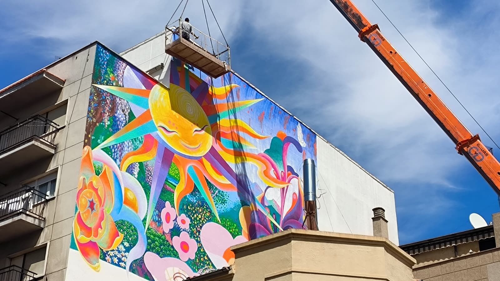 Mural de Murfin en la avenida de Italia
