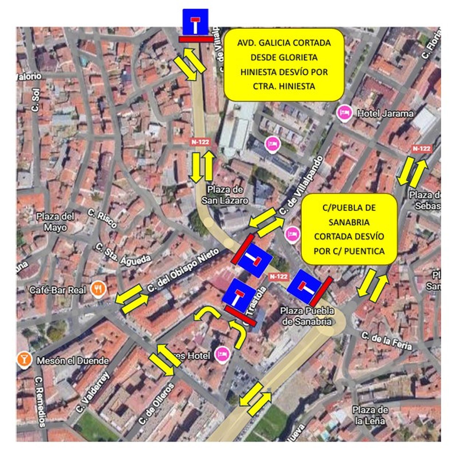 Corte de la calle Puebla de Sanabria