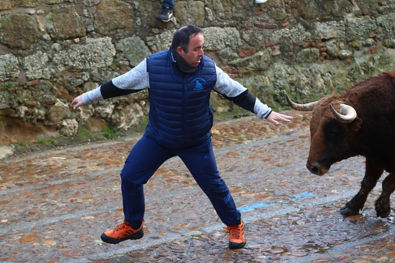 Toro del aguardiente en la mañana de martes del Carnaval del Toro 2026