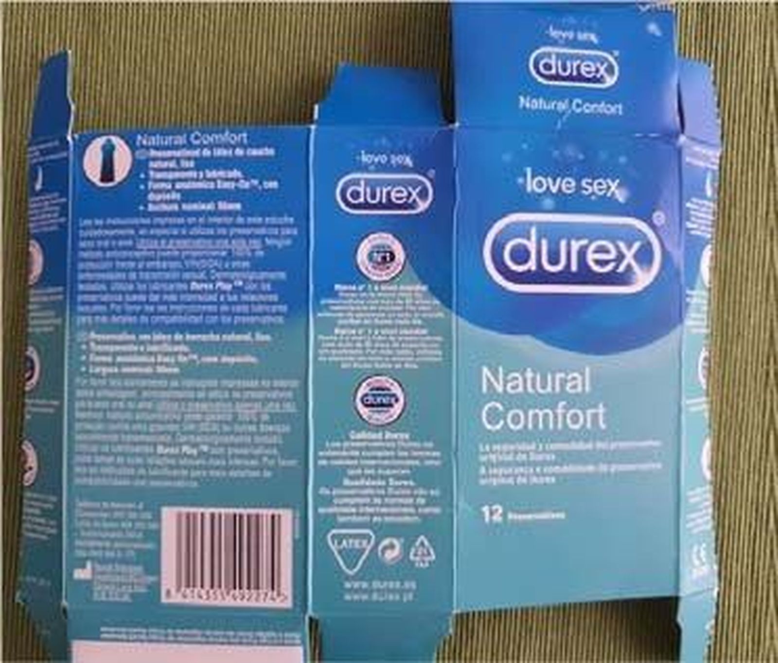 Lote falsificado de preservativos Durex