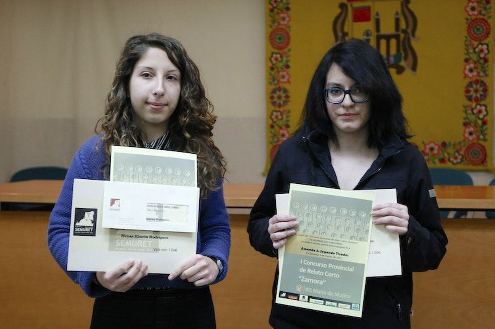 Henar Rincón y Amanda San Segundo, ganadoras del I Concurso Provincial de Relato Corto