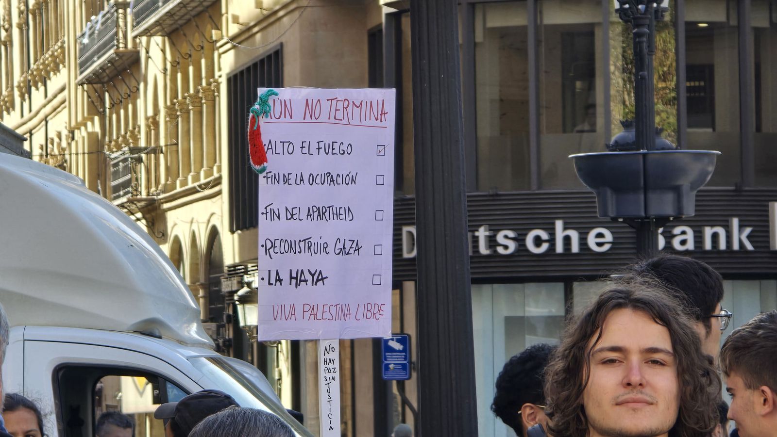 Manifestación por Palestina en Gran Vía