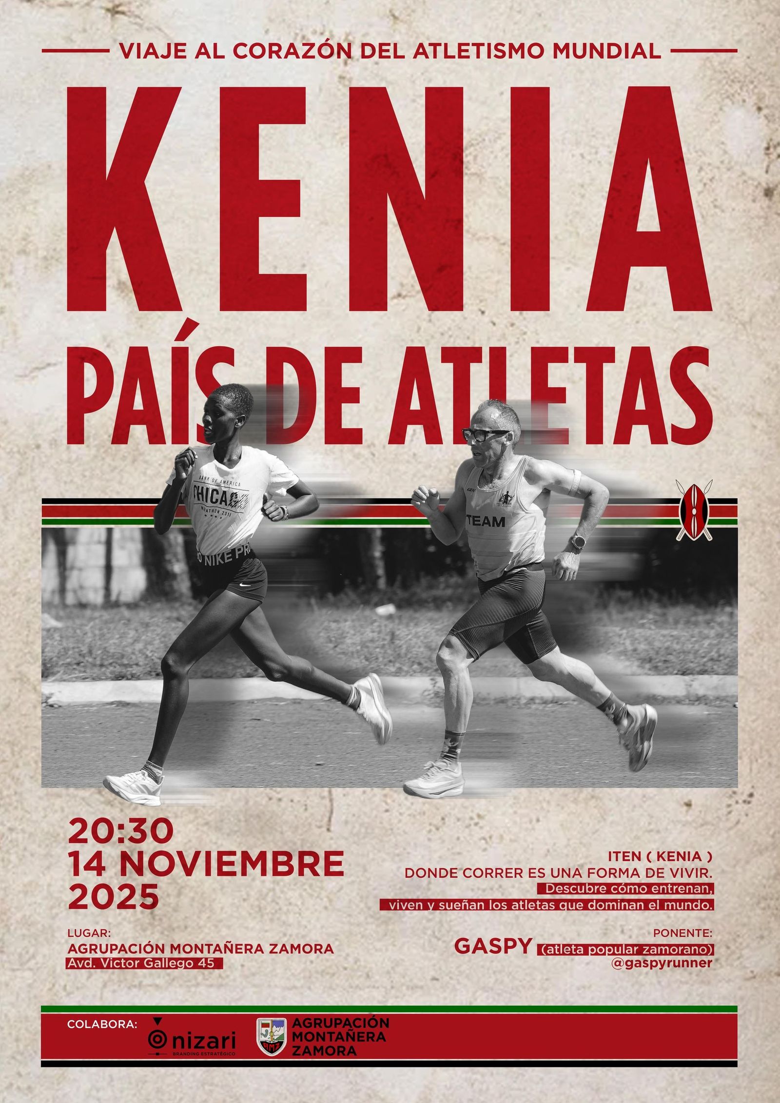 La conferencia 'Kenia, país de atletas' se celebrará este viernes en Zamora