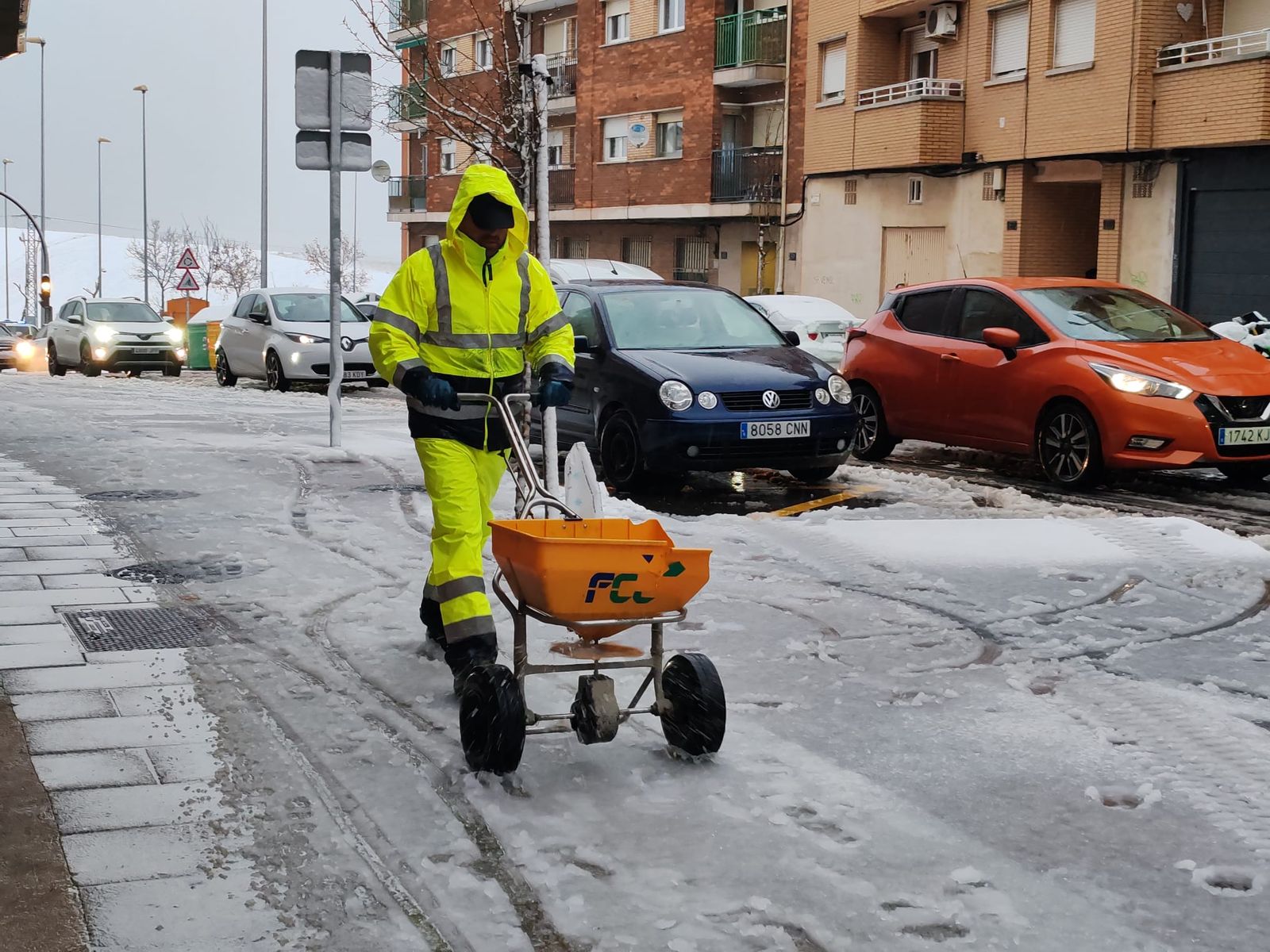 Dispositivo para actuar frente a la nieve del Ayuntamiento de Salamanca