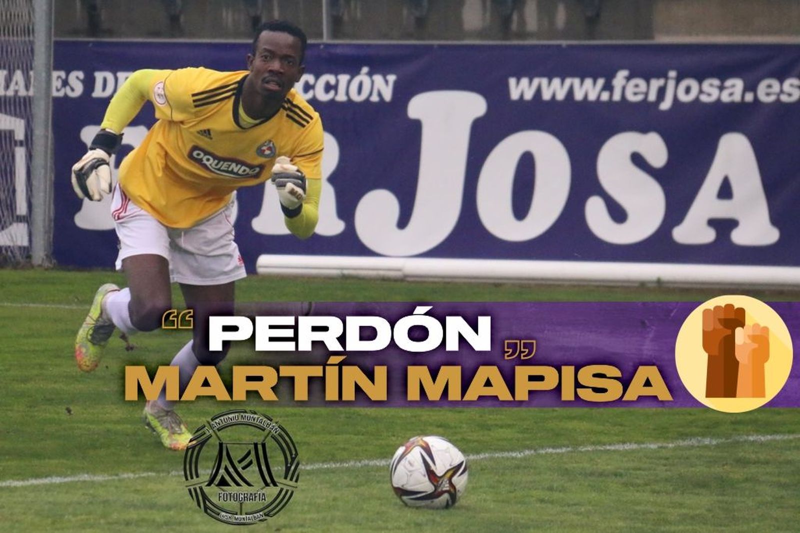 Martin Mapisa en una imagen del Palencia Cristo Atlético