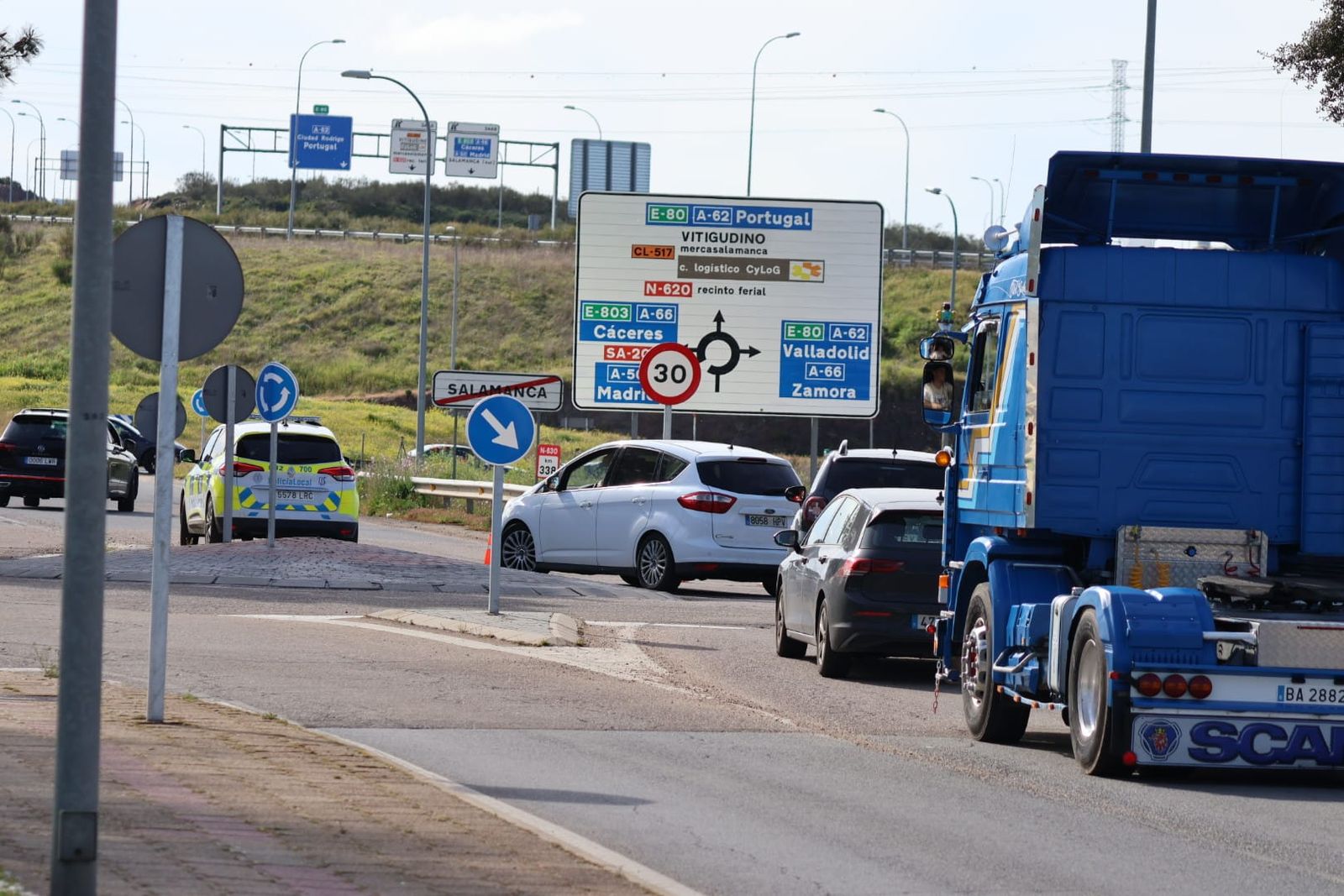 Retención en la A 66 tras la final de la Copa del Rey