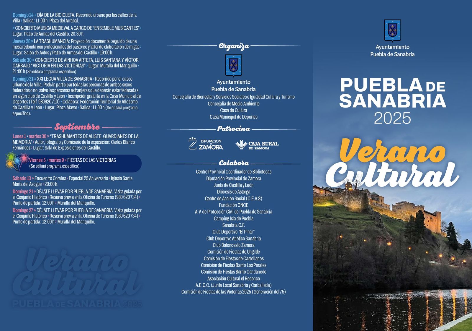 Programa Verano Cultural Puebla de Sanabria 2025. Programa Verano Cultural Puebla de Sanabria 2025.