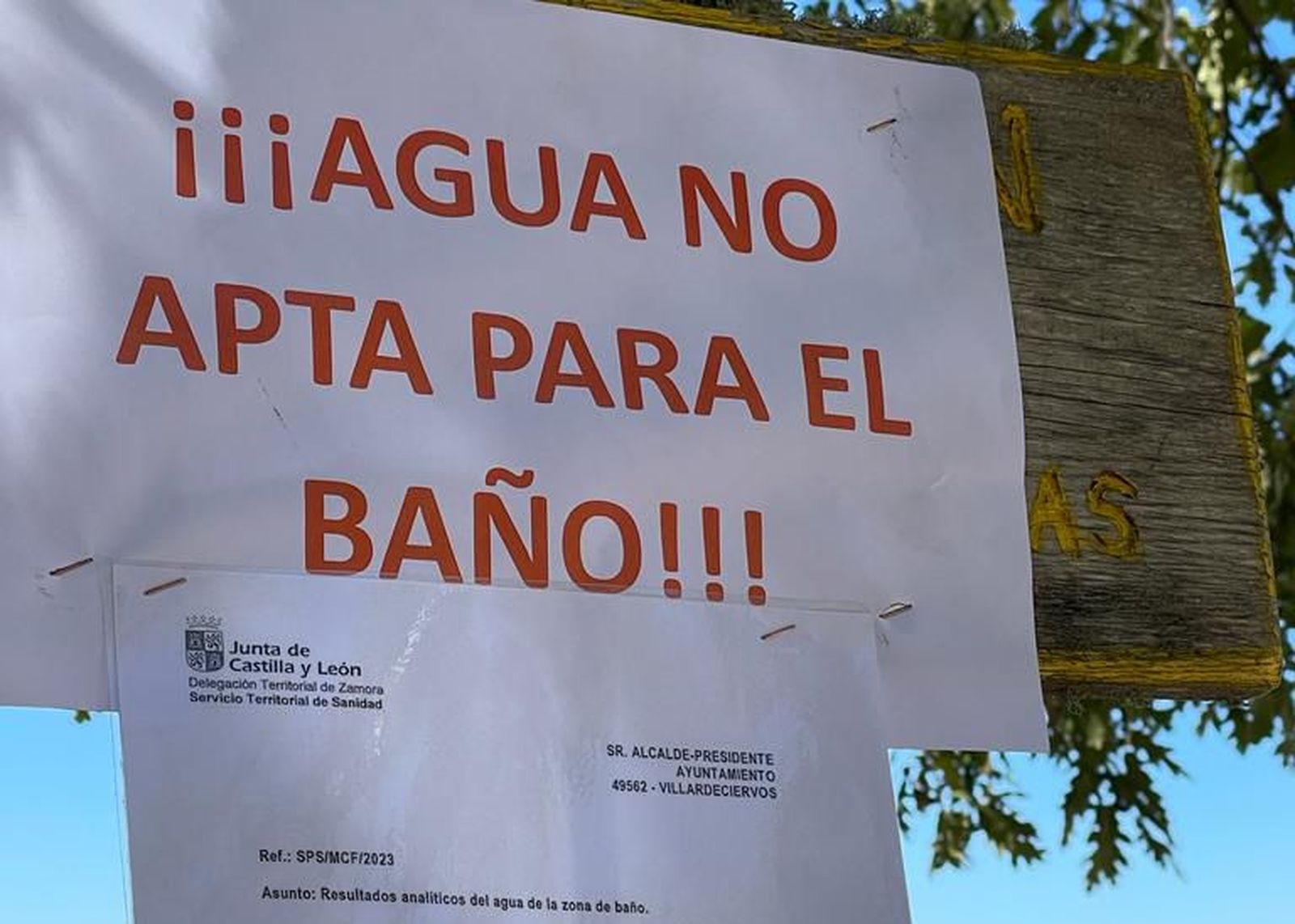 Agua no apta en Villardeciervos