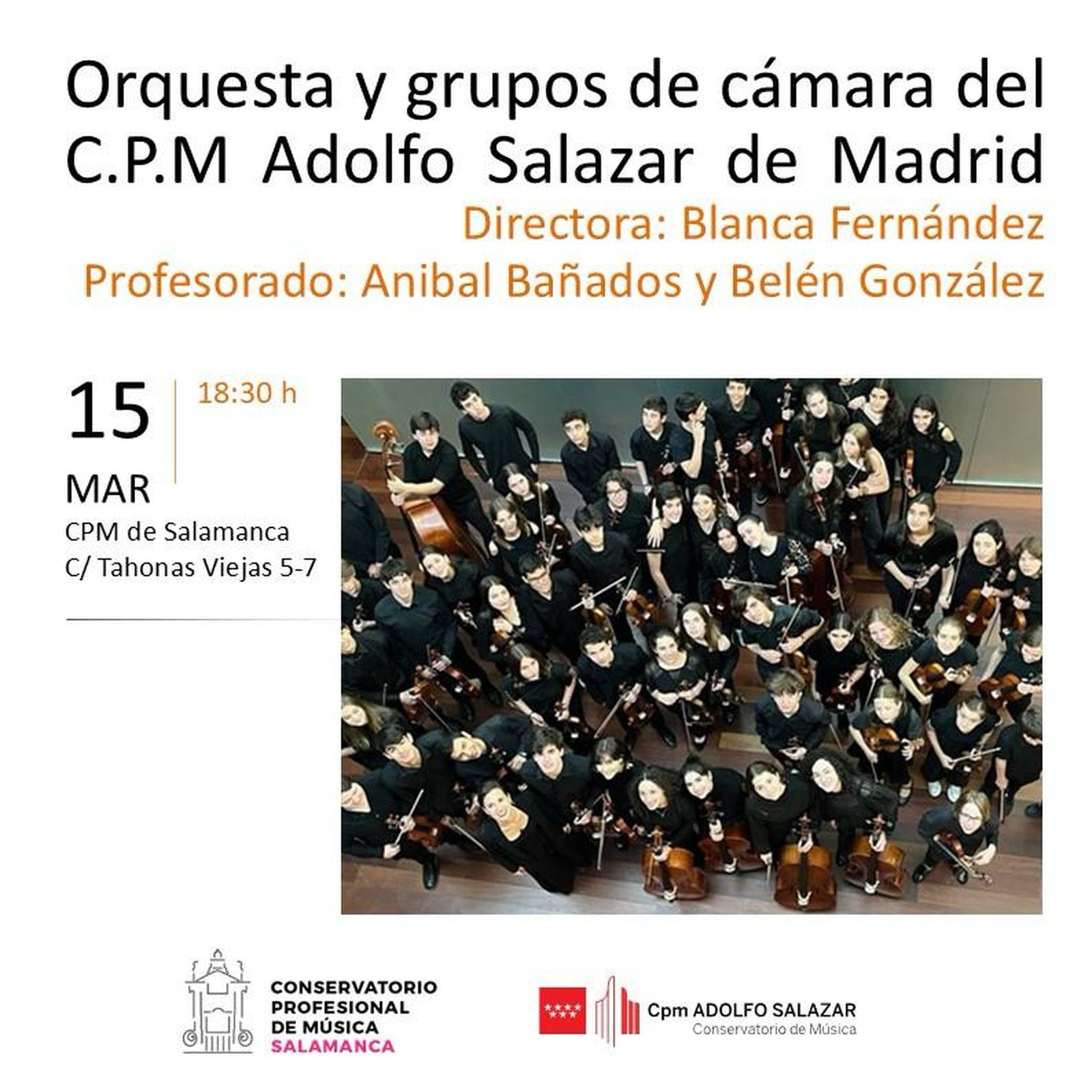 Cartel orquesta Adolfo Salazar