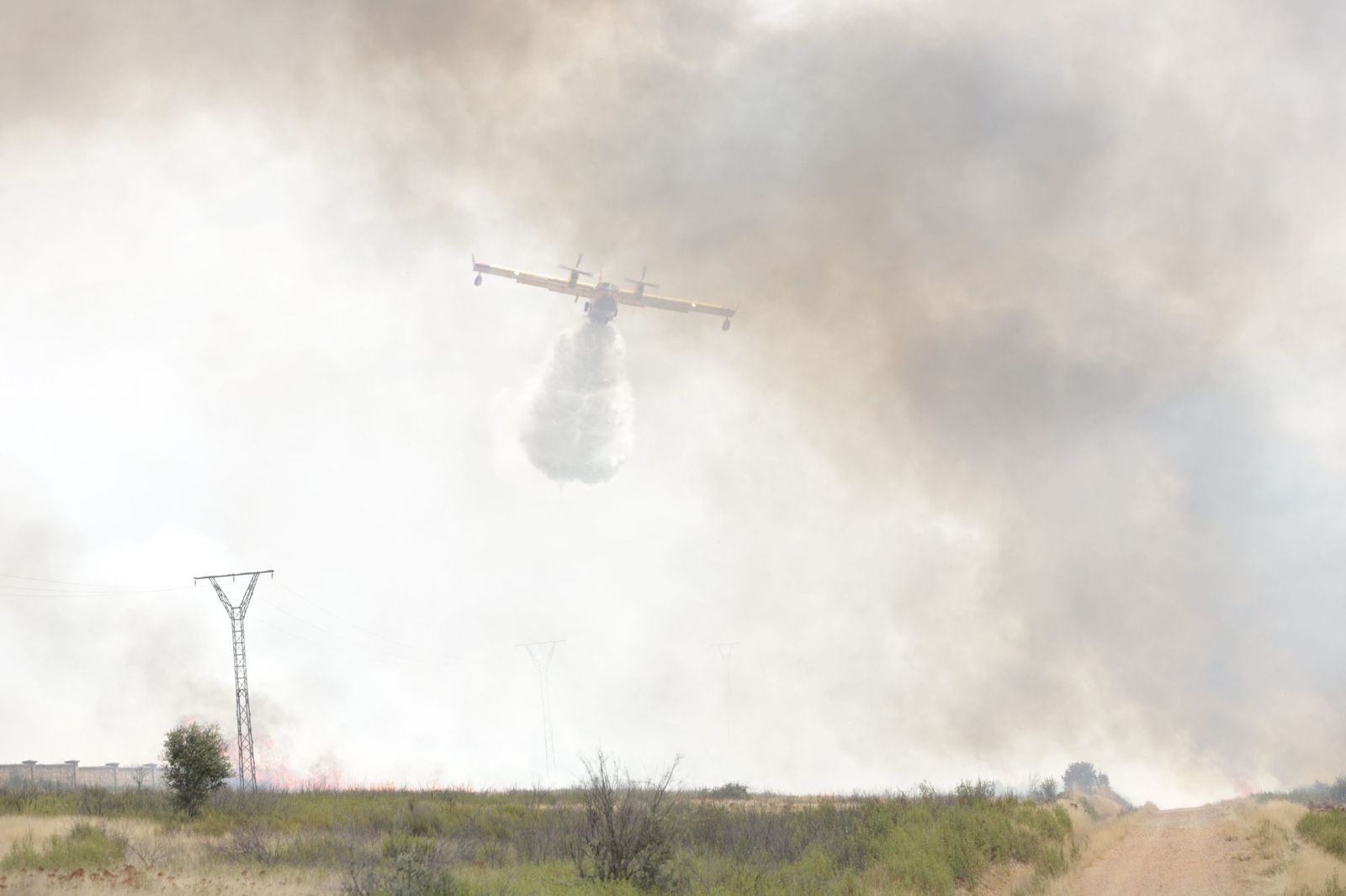 Incendio de Puercas. La situación entre Abejera y Riofrío