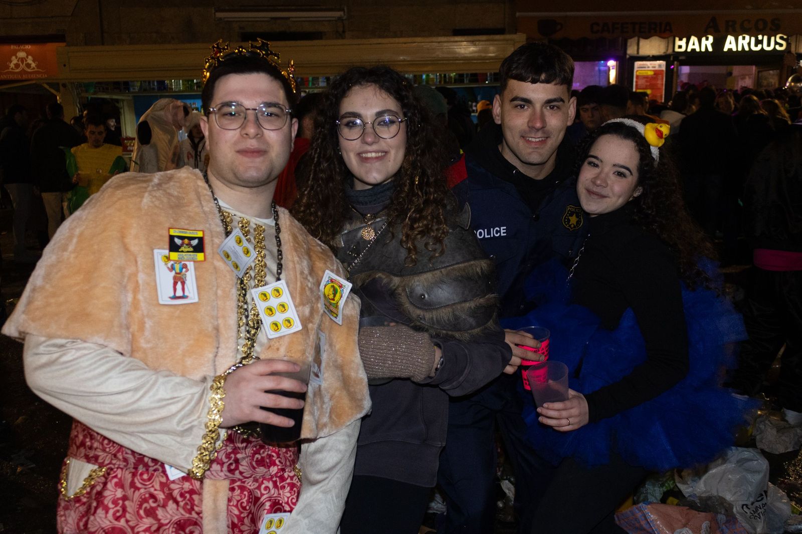 Salamanca de noche, sábado del Carnaval del Toro de Ciudad Rodrigo