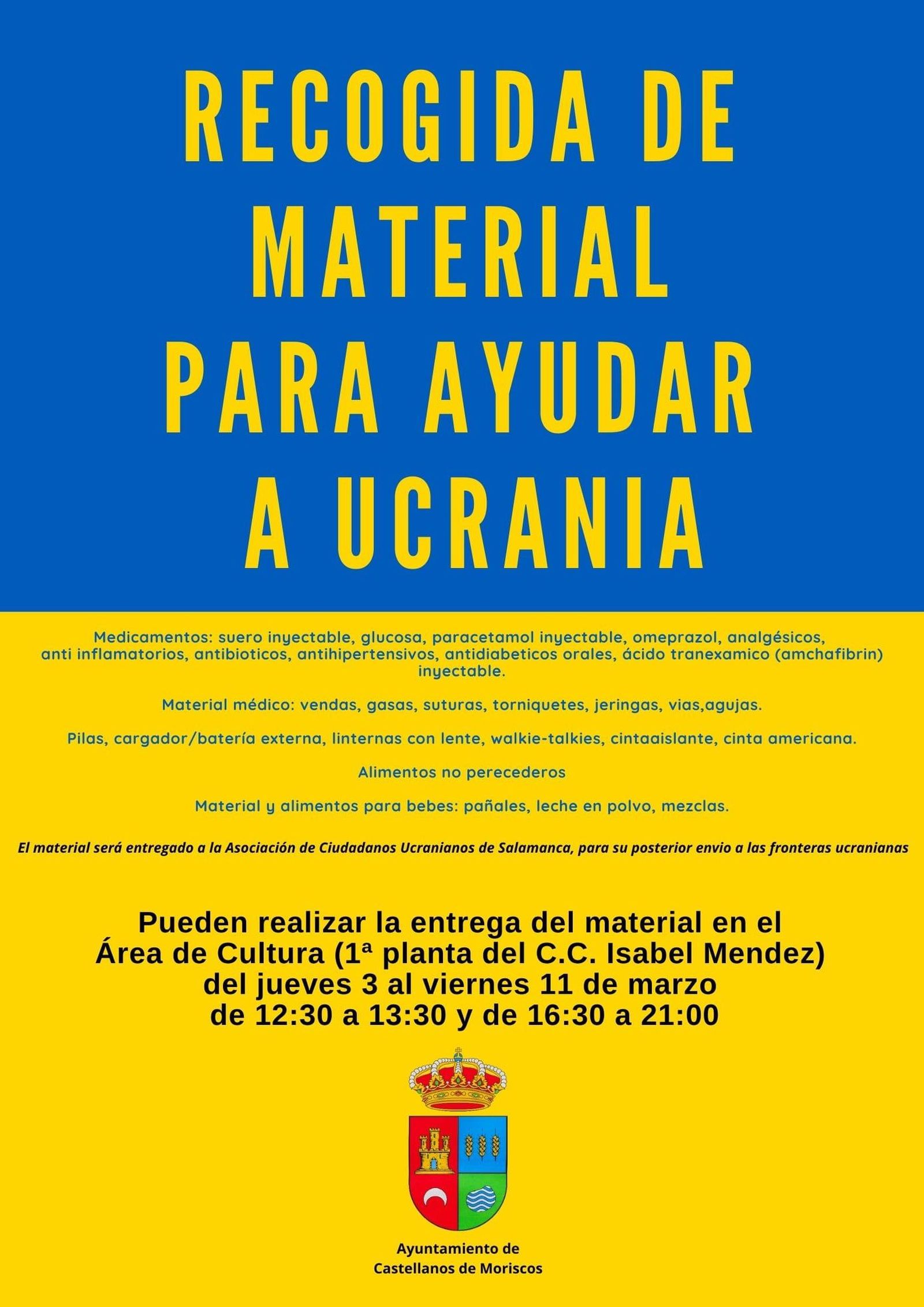 Castellanos moriscos ayuda a Ucrania