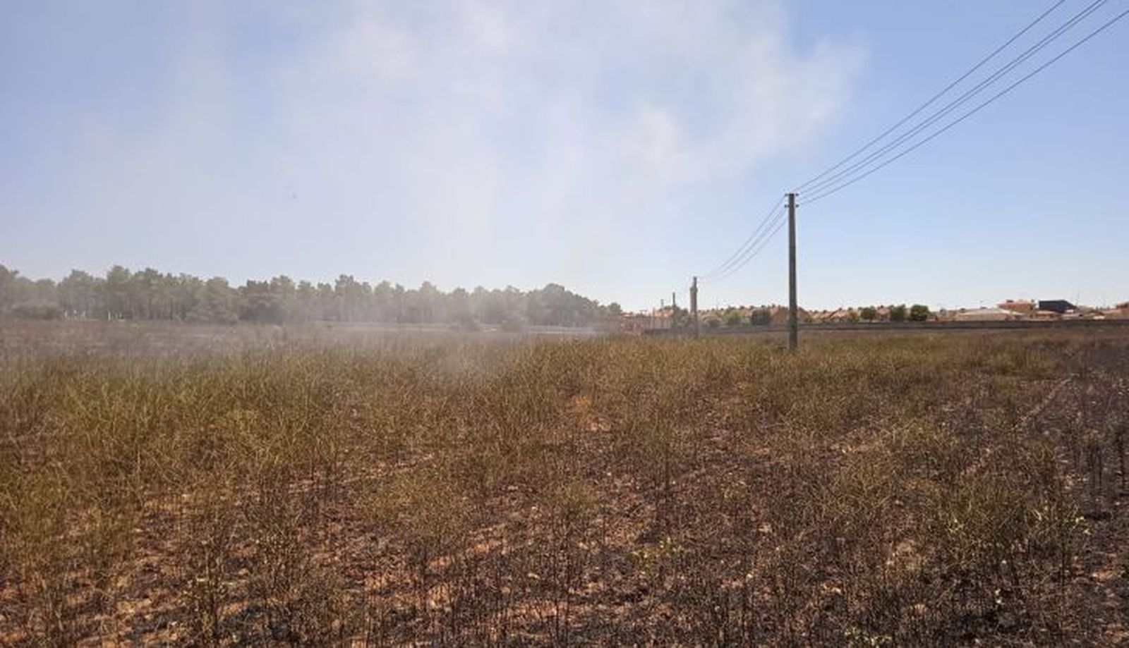 Incendio der rastrojos en Terradillos.