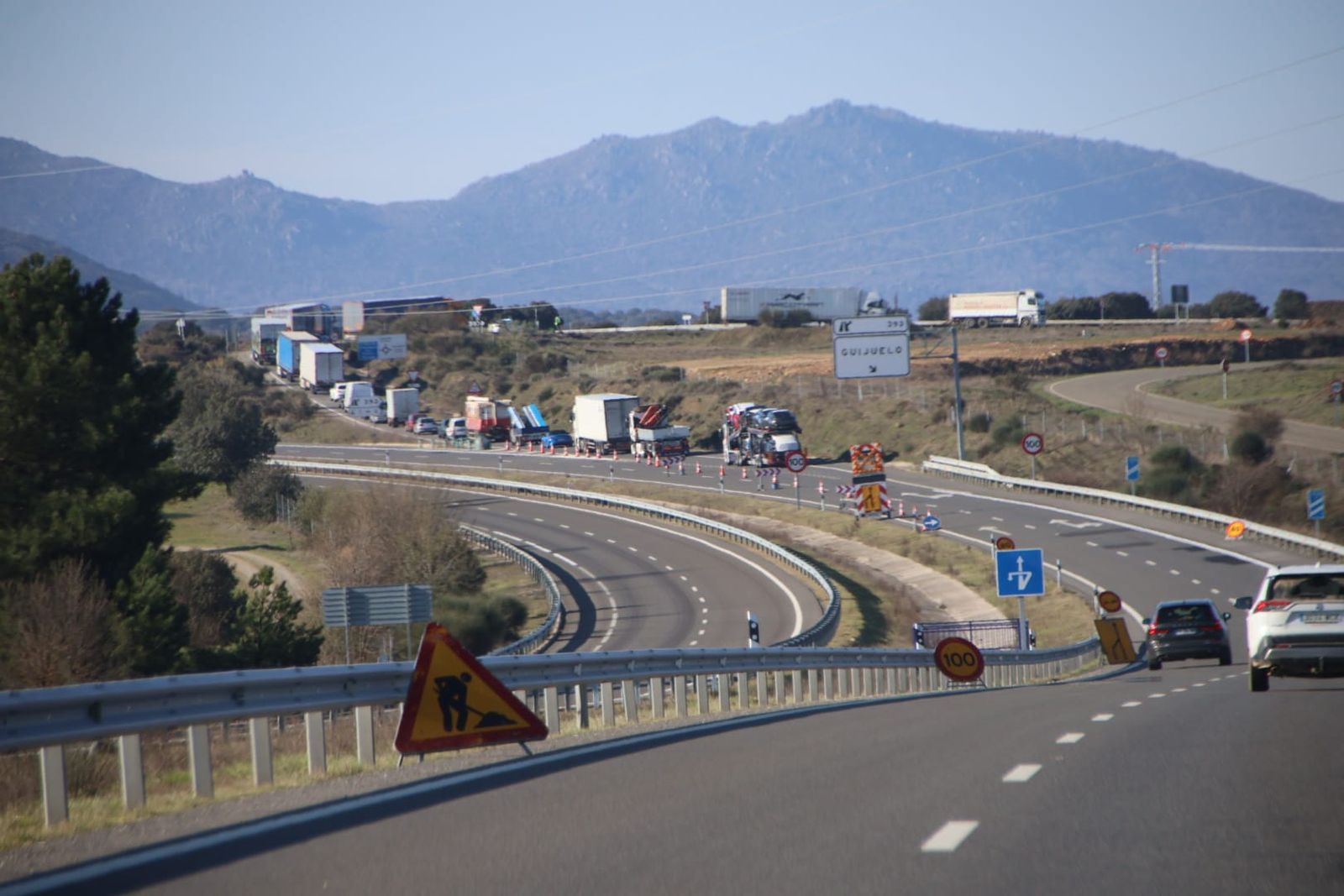 Situación de las carreteras por el corte de la A-66 y la N-630 entre Guijuelo y Béjar