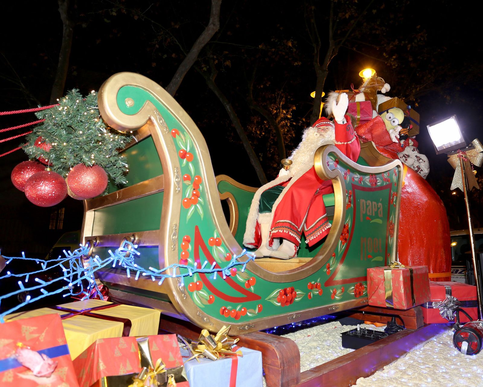 Papá Noel en su trineo